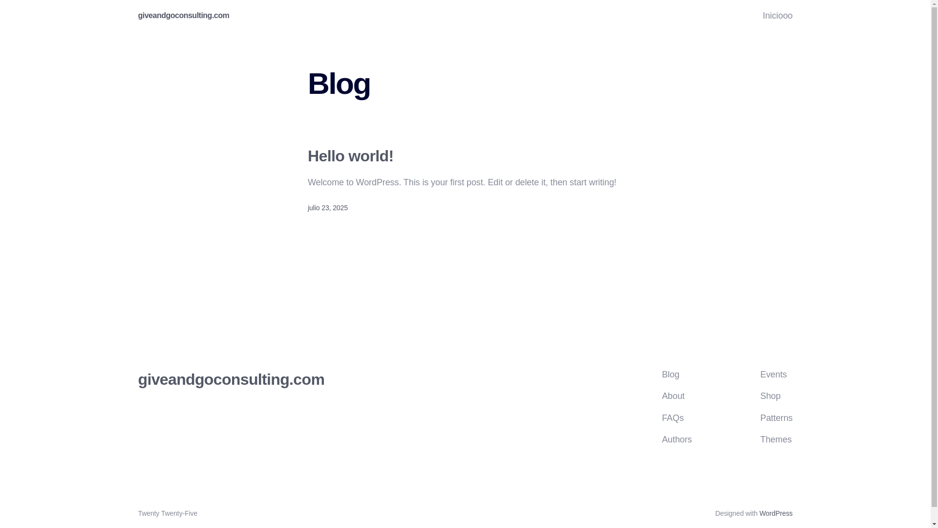 website screenshot of https://giveandgoconsulting.com/