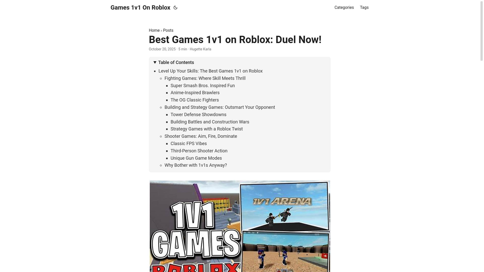 website screenshot of https://games-1v1-on-roblox.pages.dev/