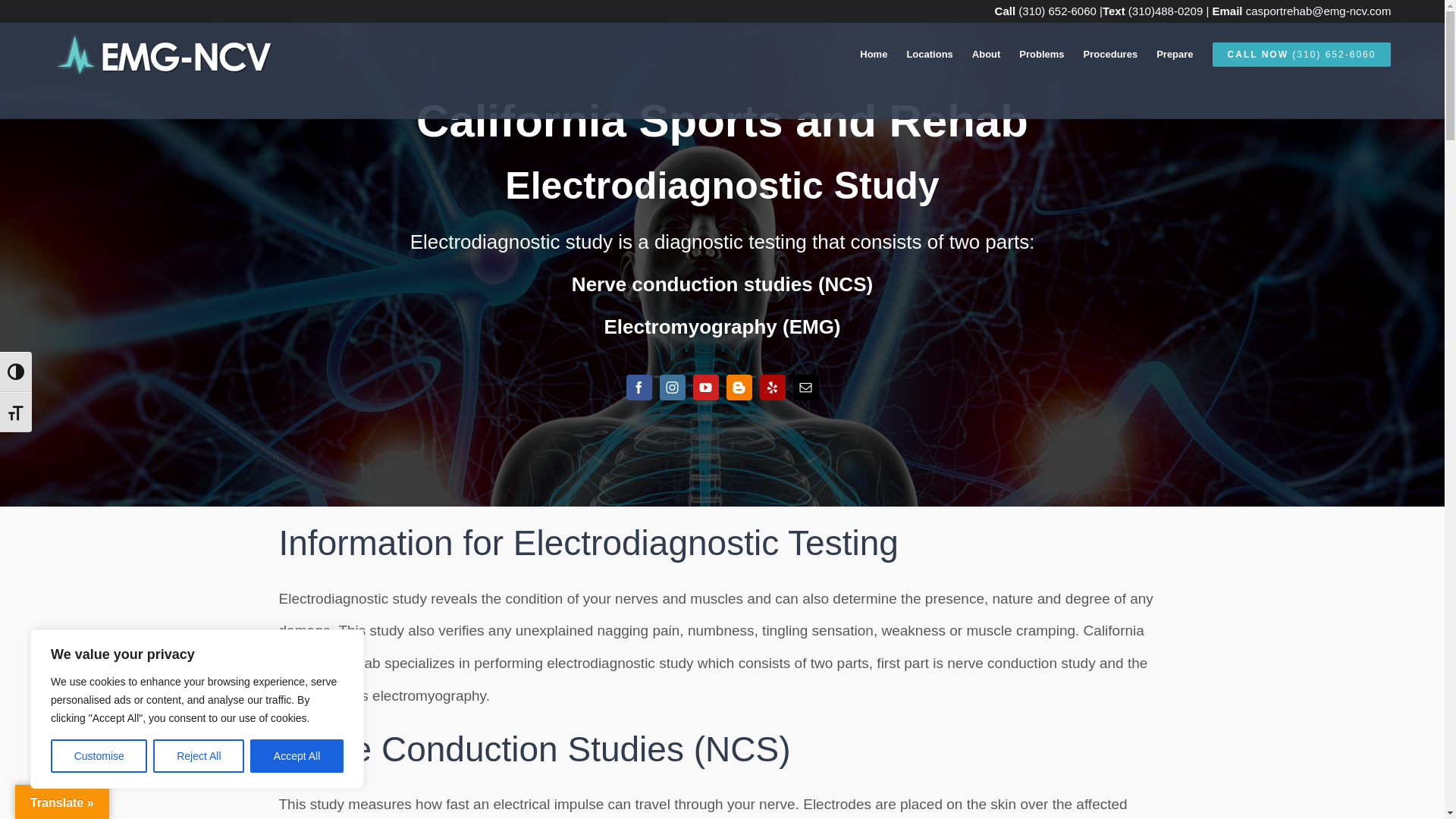 website screenshot of https://emg-ncv.org/
