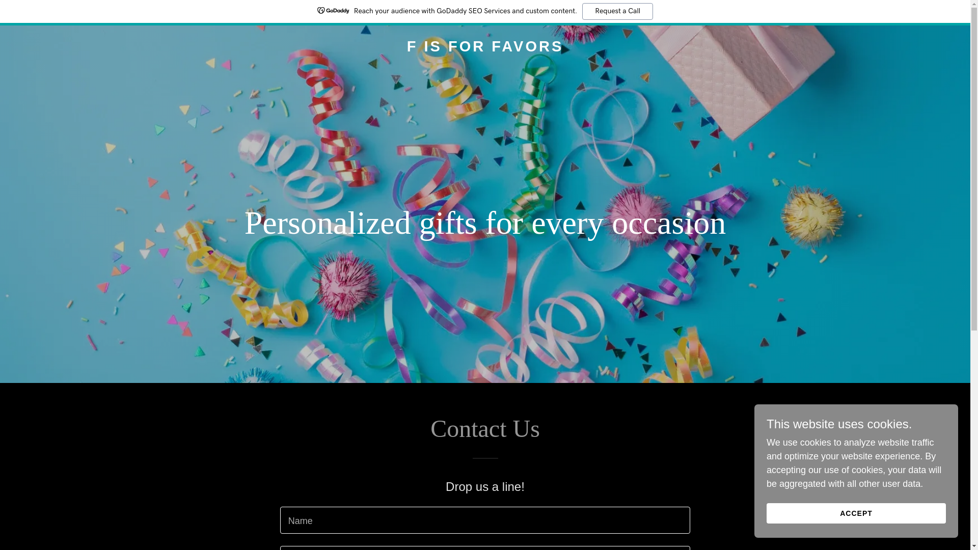 website screenshot of https://fisforfavors.com/