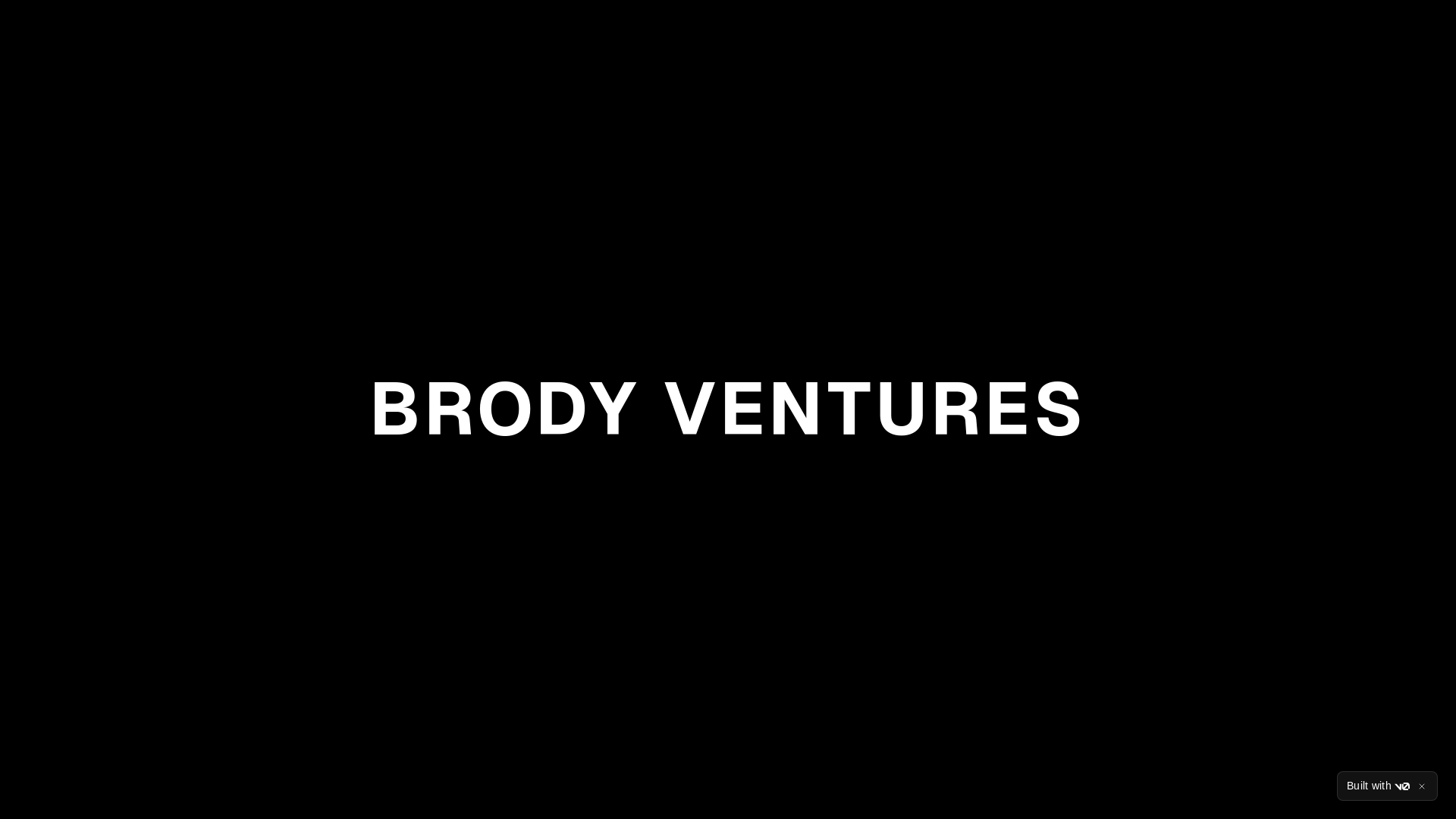 website screenshot of https://brodyventures.com/
