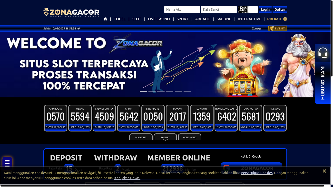 website screenshot of https://ampzonanew.site/