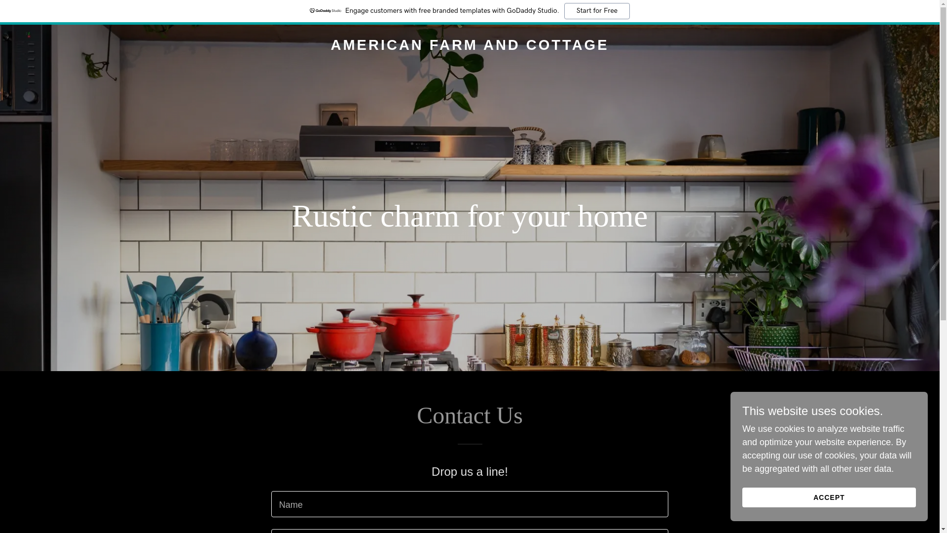 website screenshot of https://americanfarmandcottage.com/