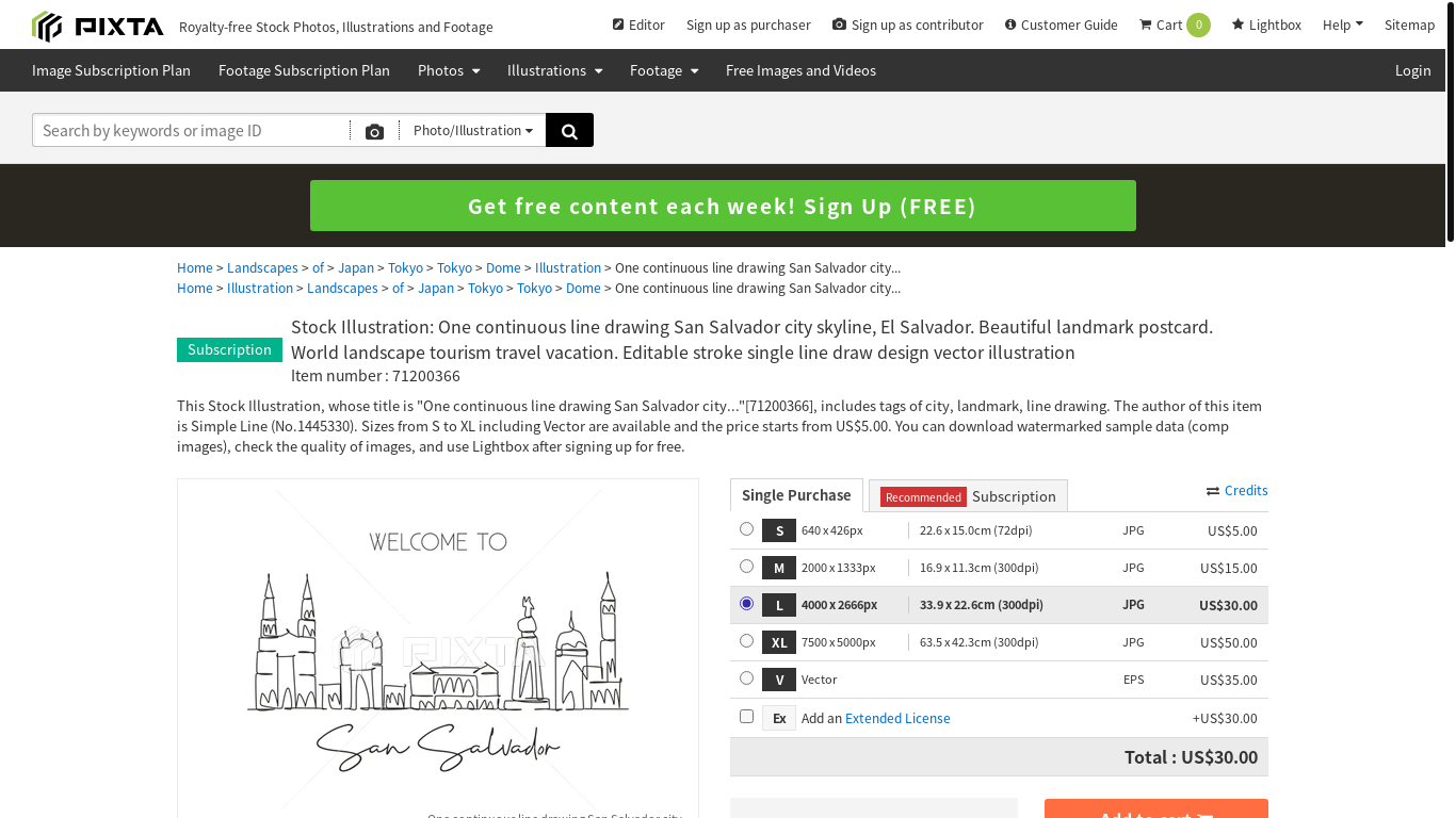 website screenshot of https://www.pixtastock.com/illustration/71200366