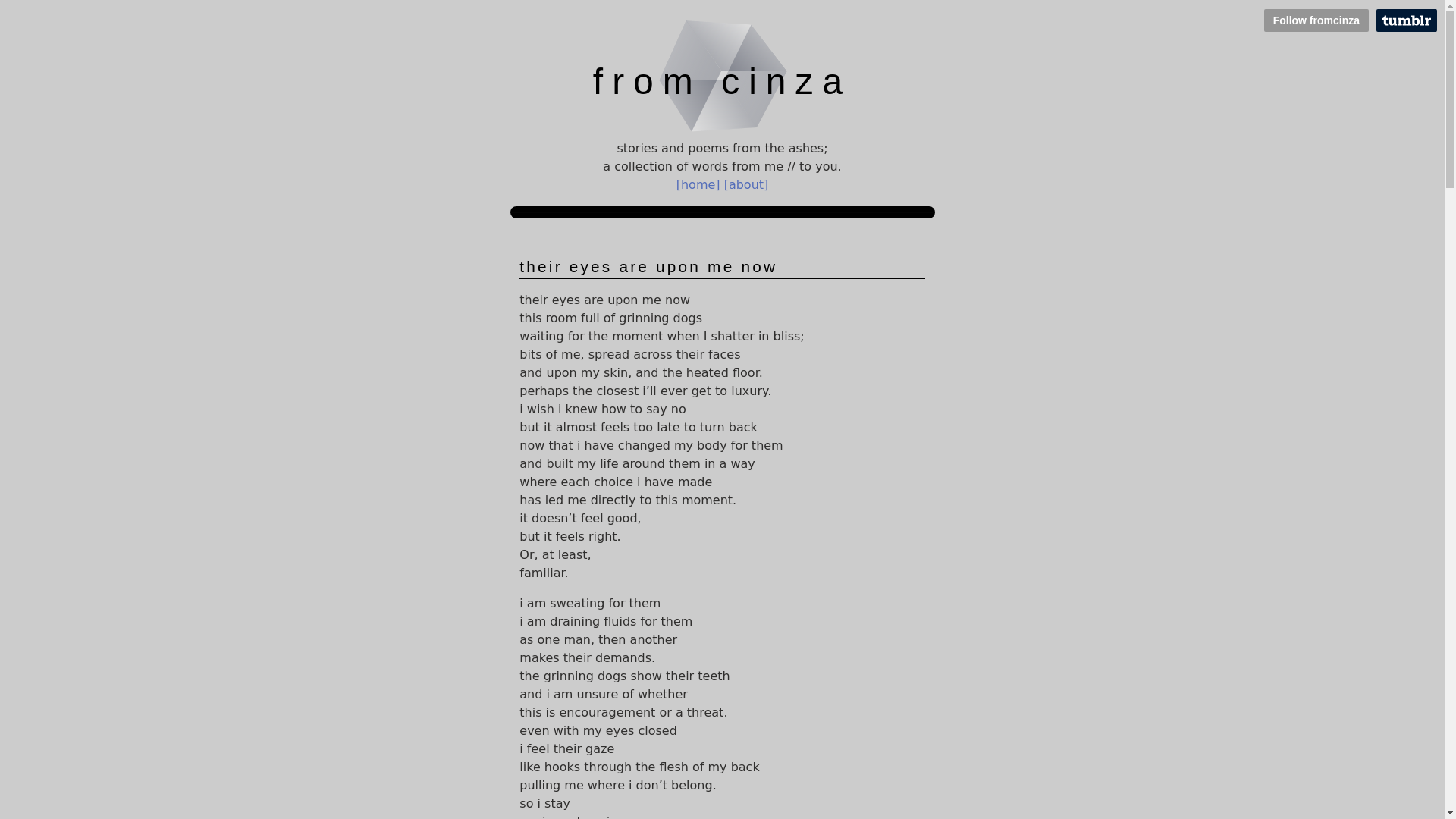 website screenshot of https://fromcinza.net/