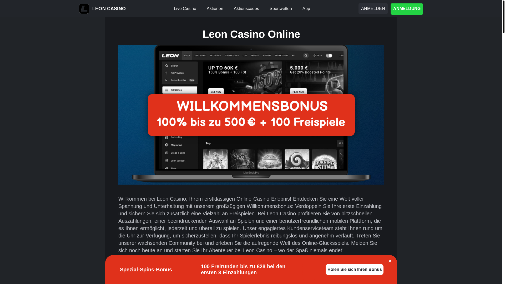 website screenshot of https://leoncasinode-com.pages.dev/