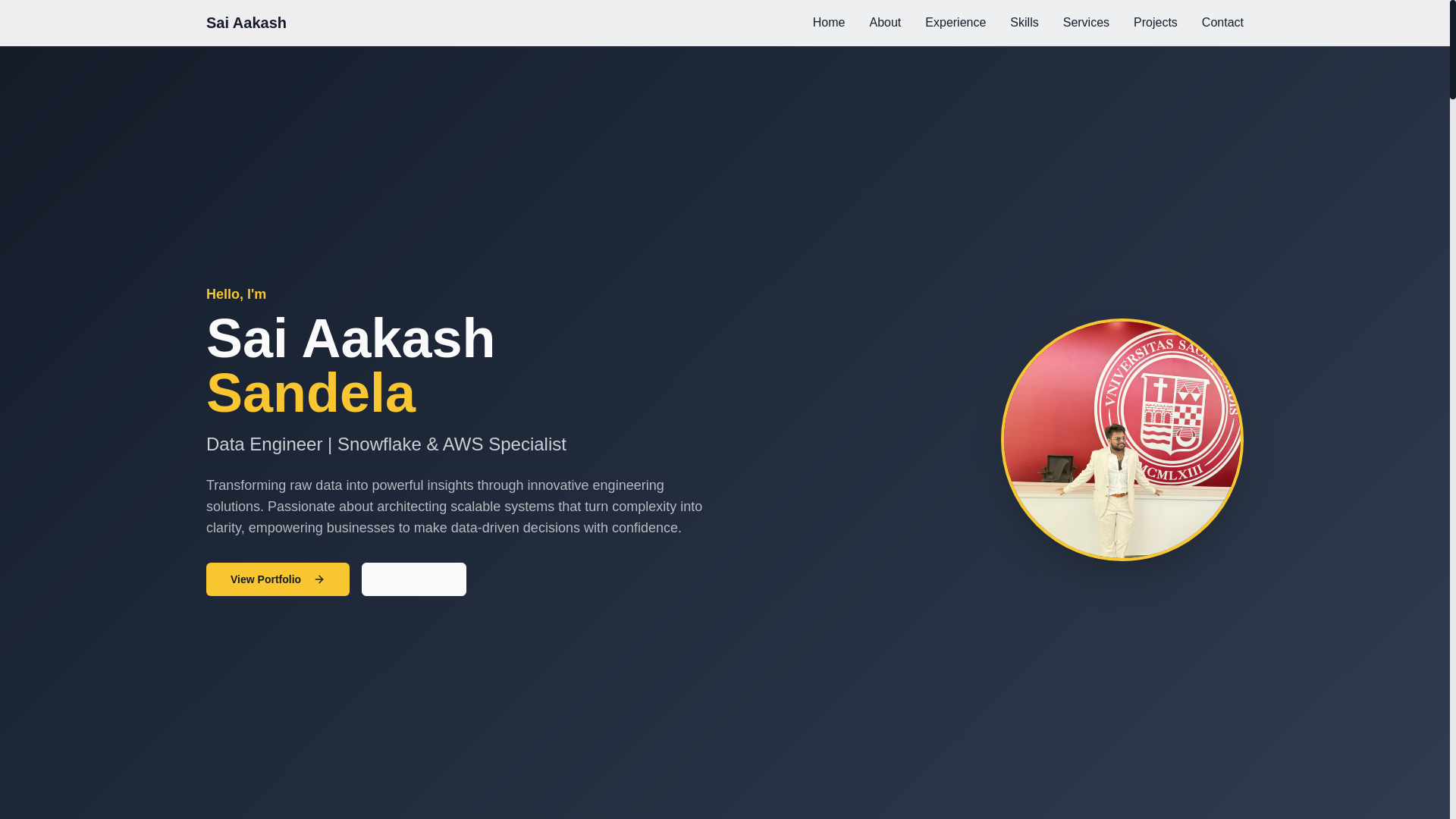 website screenshot of https://aakashsandela.online/