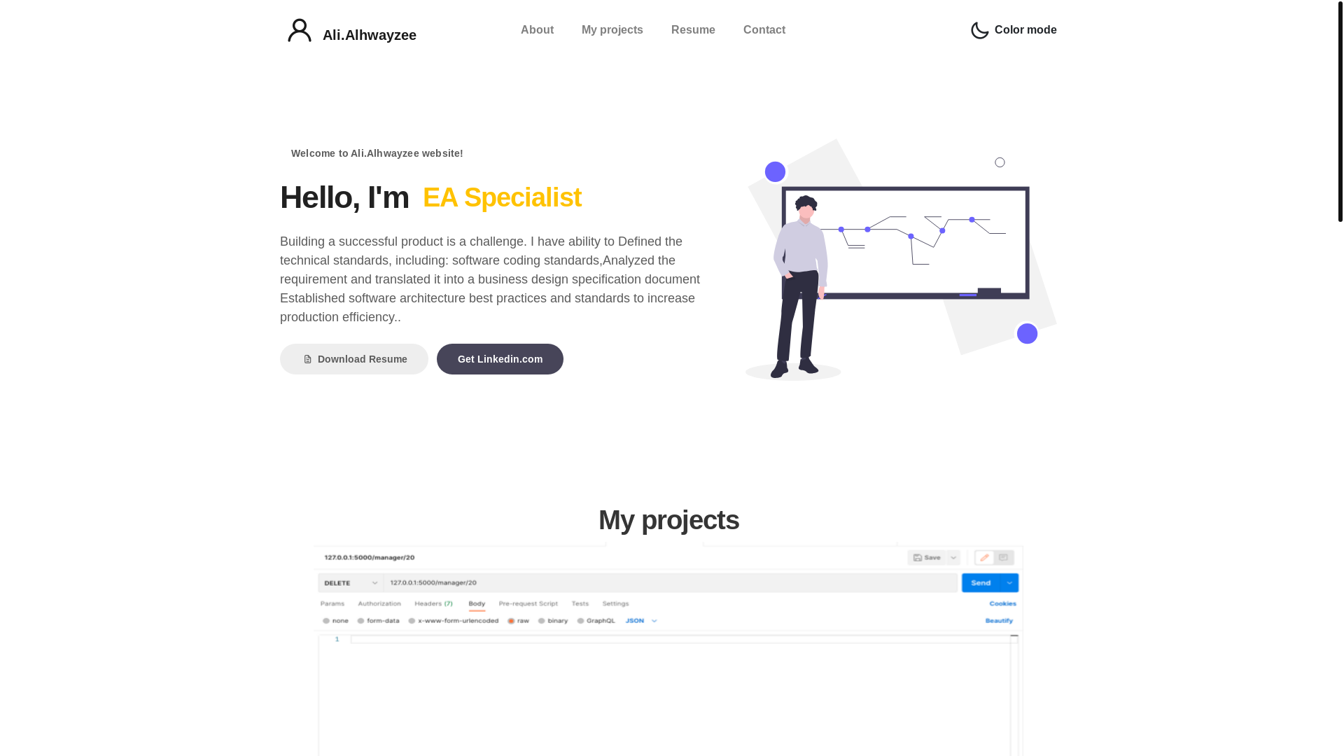 website screenshot of https://personal-website-7dd.pages.dev/