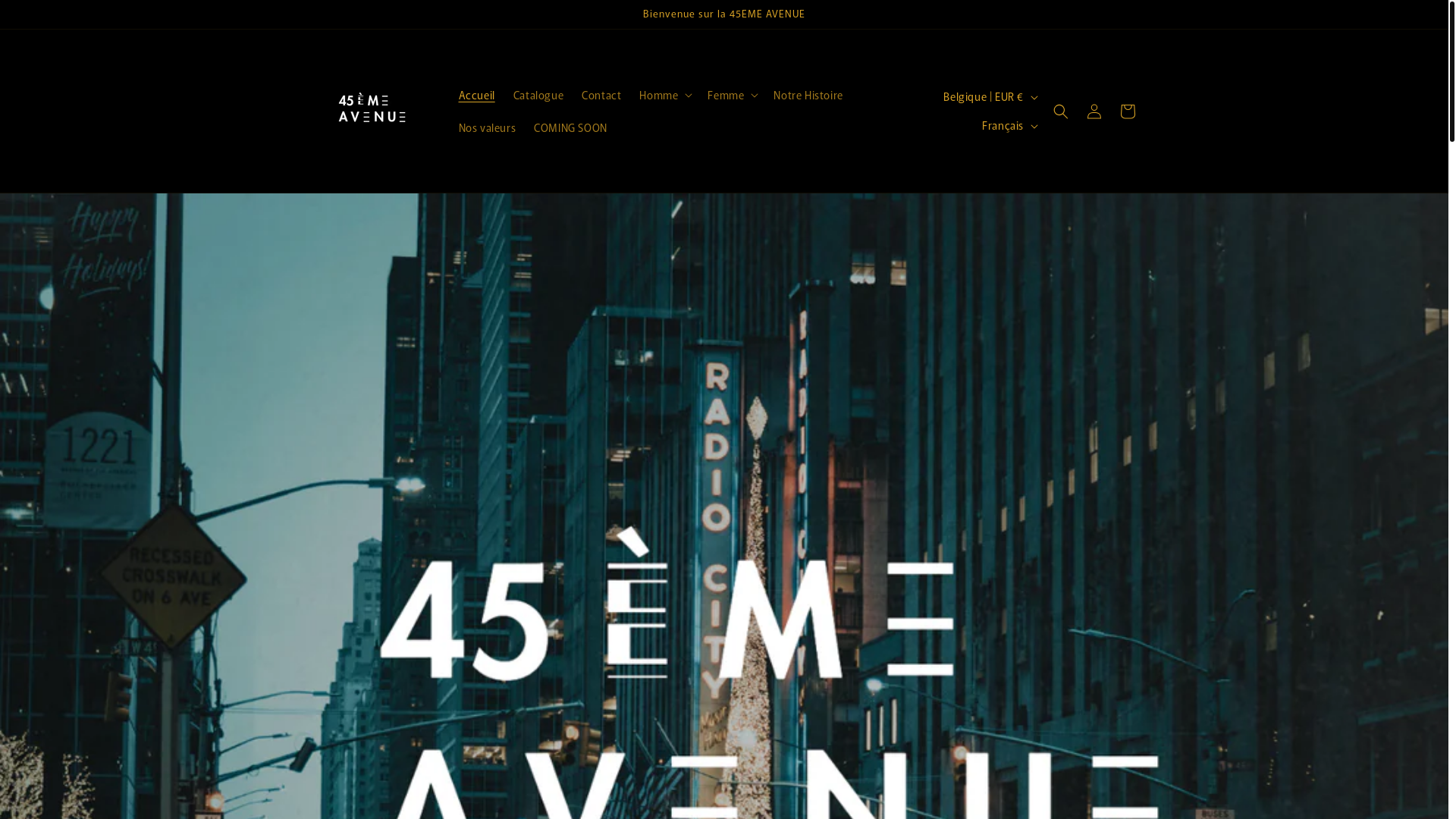 website screenshot of https://45emeavenue.be/