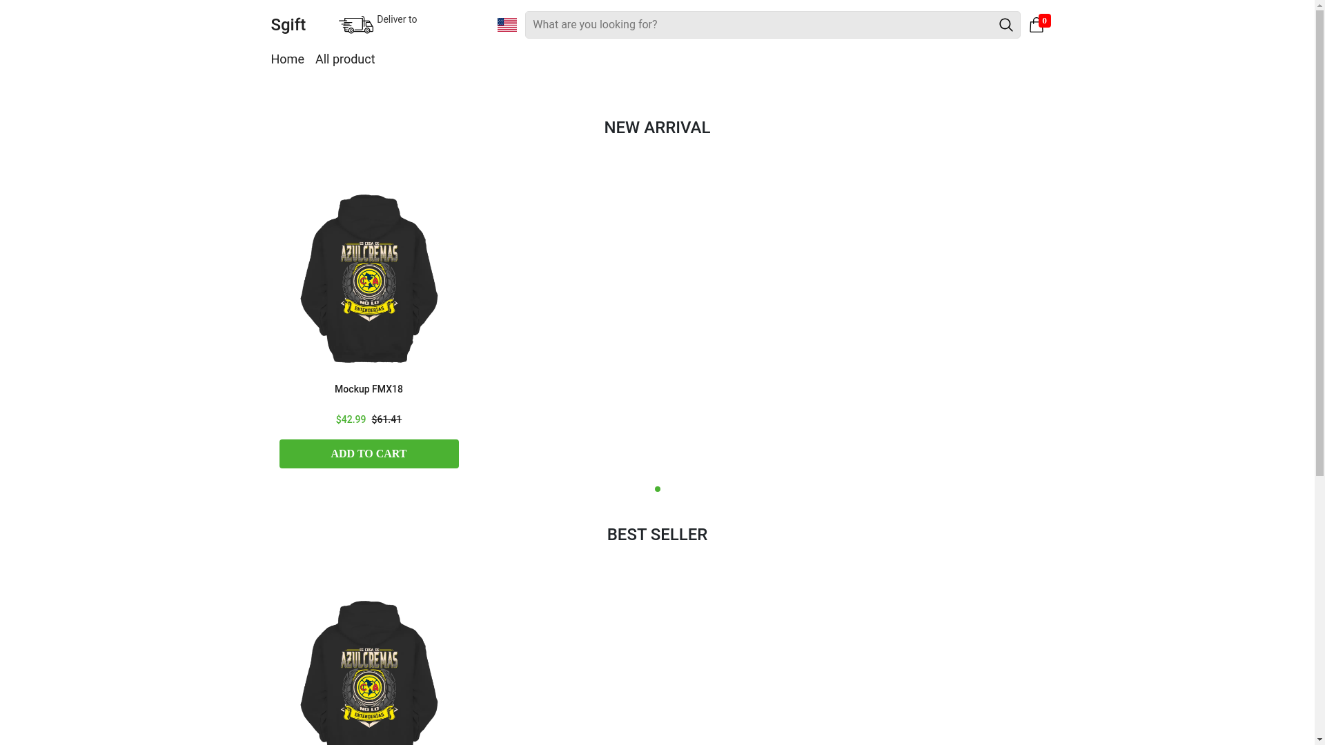 website screenshot of https://sgift.store/
