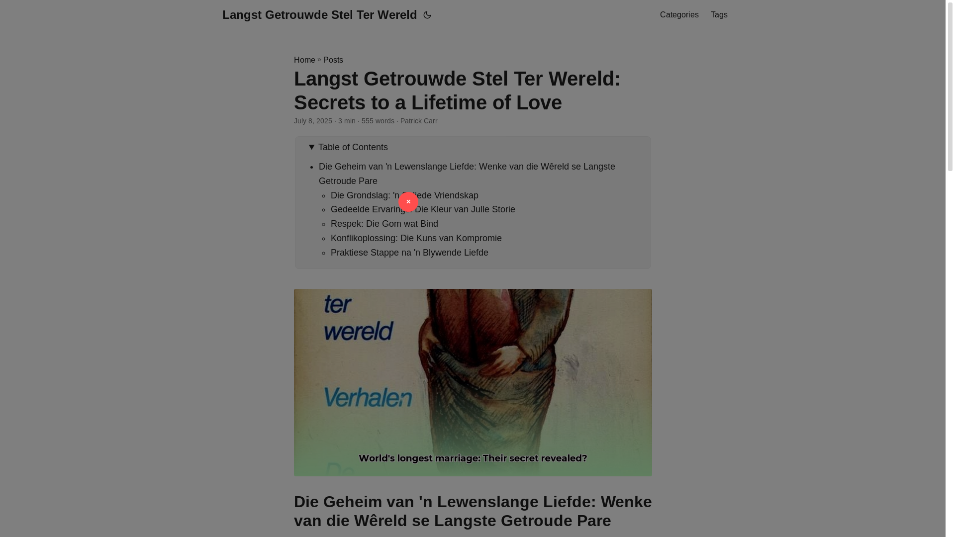 website screenshot of https://langst-getrouwde-stel-ter-wereld.pages.dev/