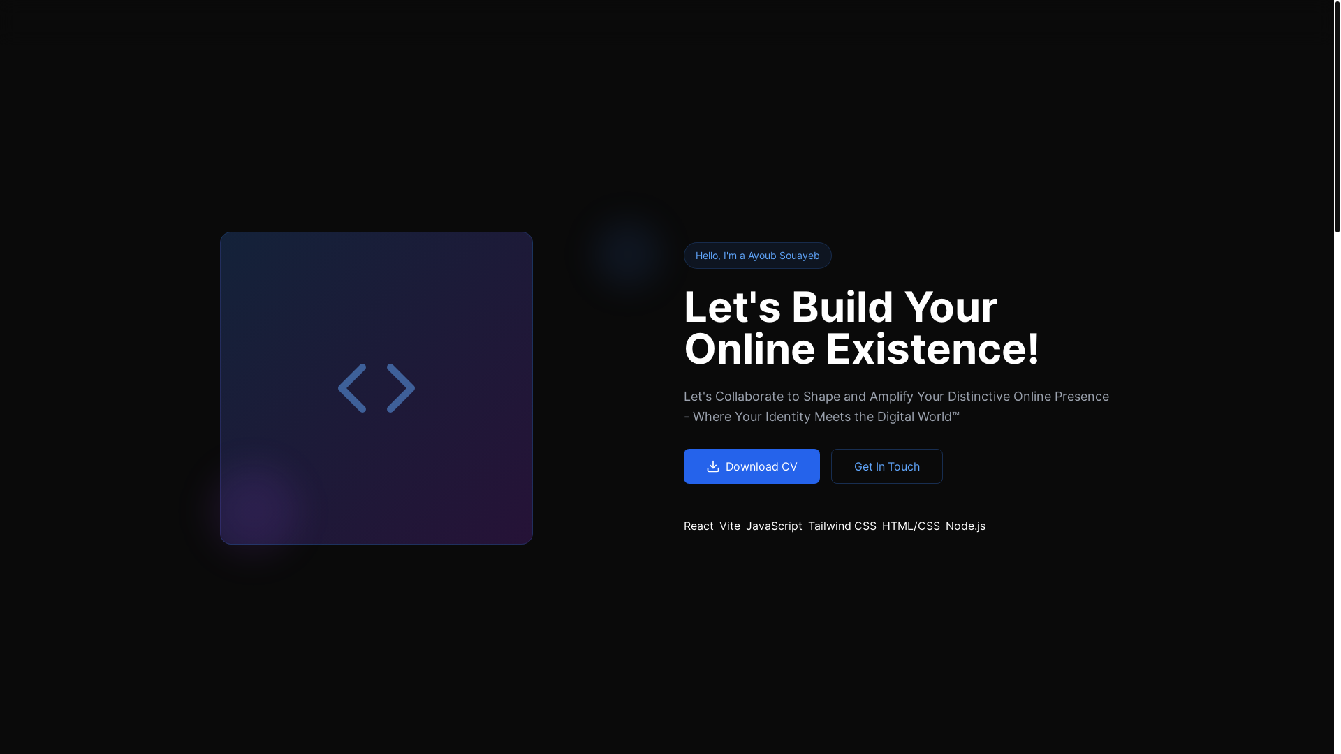 website screenshot of https://ayoubsouayeb.online/