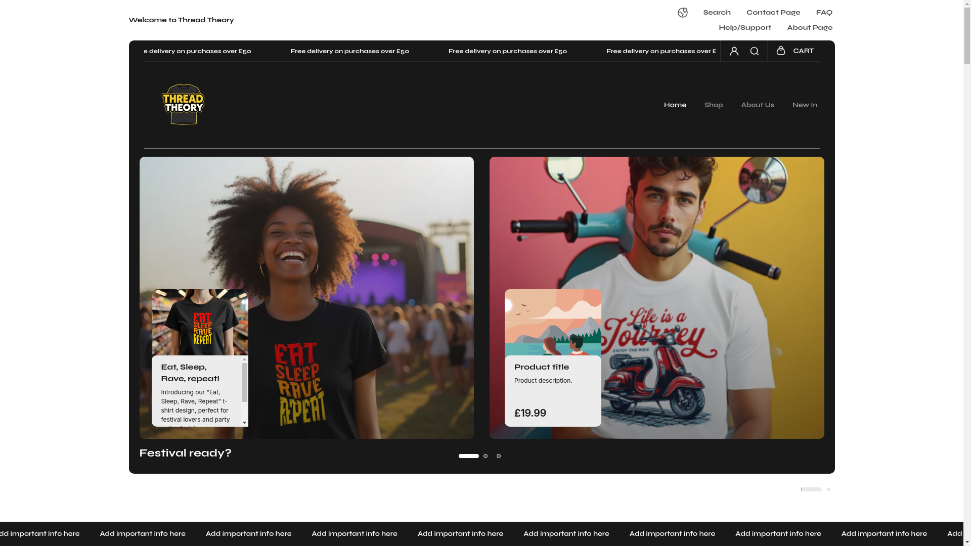 website screenshot of https://thread-theory.co.uk/