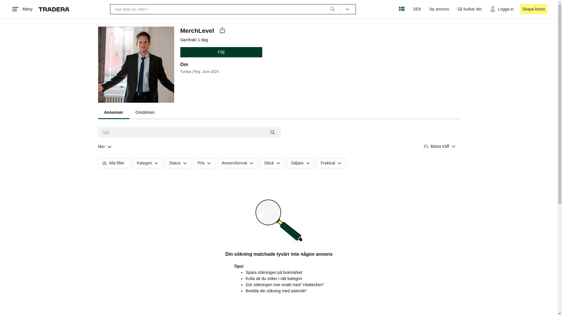 website screenshot of https://merchlevel.se/