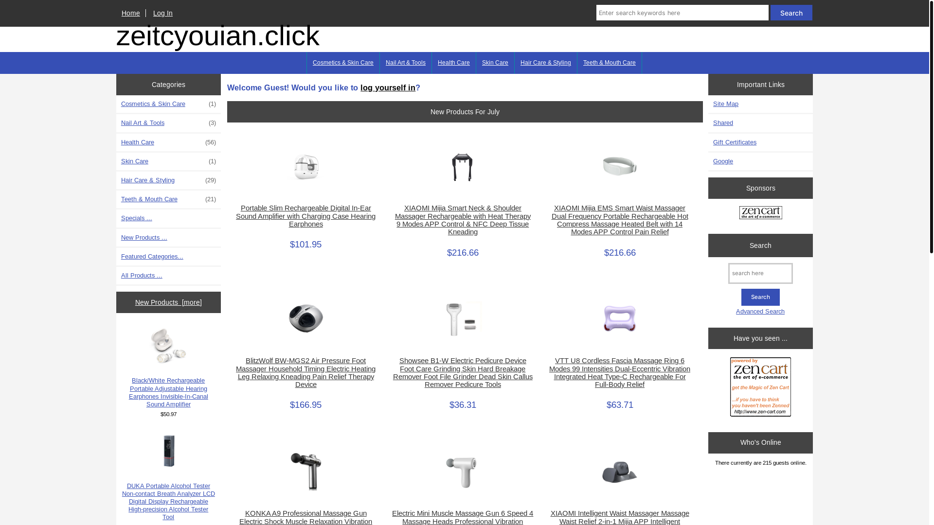 website screenshot of https://zeitcyouian.click/
