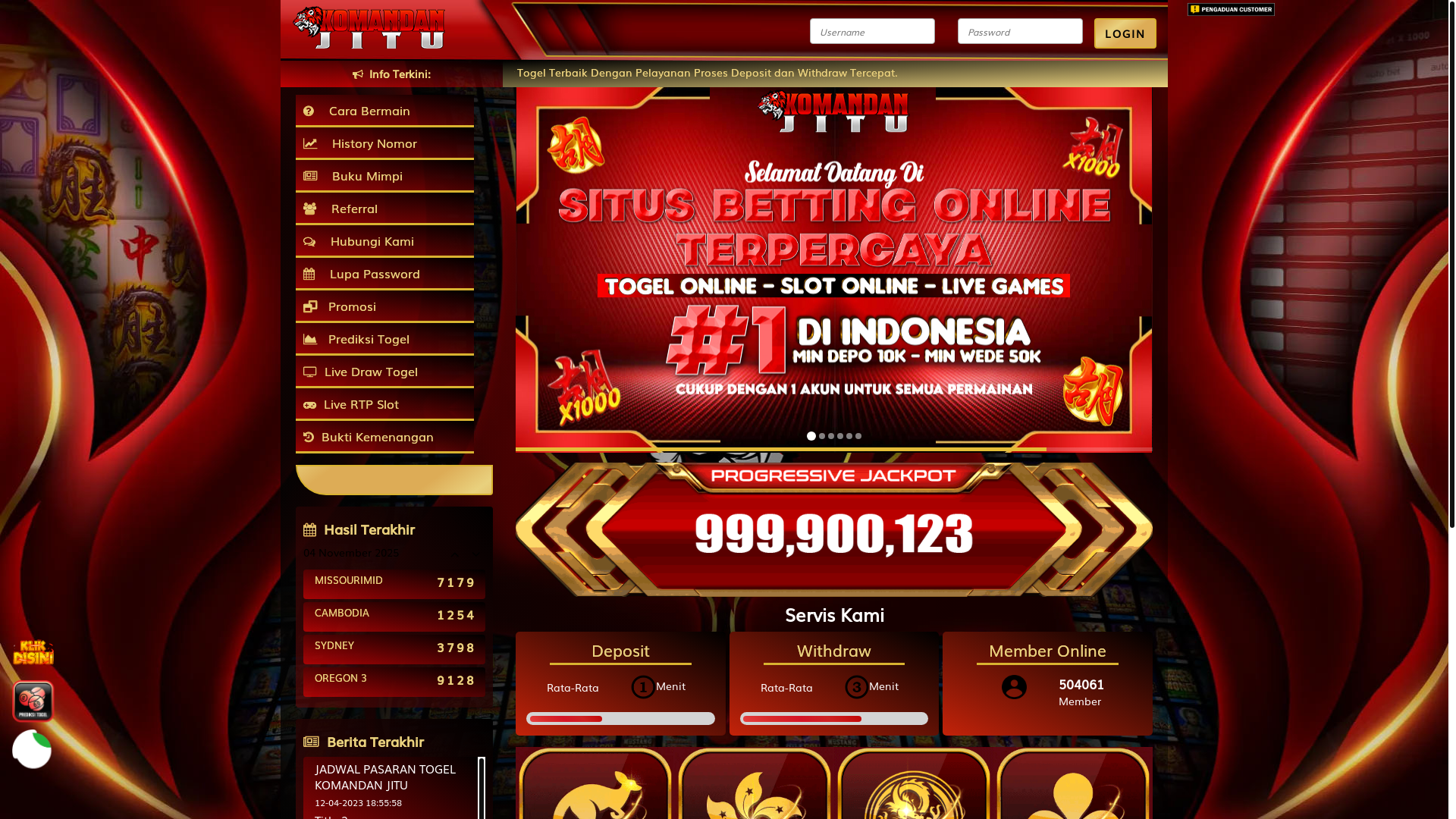 website screenshot of https://main-komandanjitu.store/