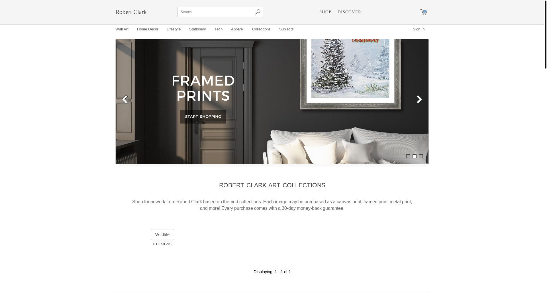 website screenshot of https://rclarkart.com/