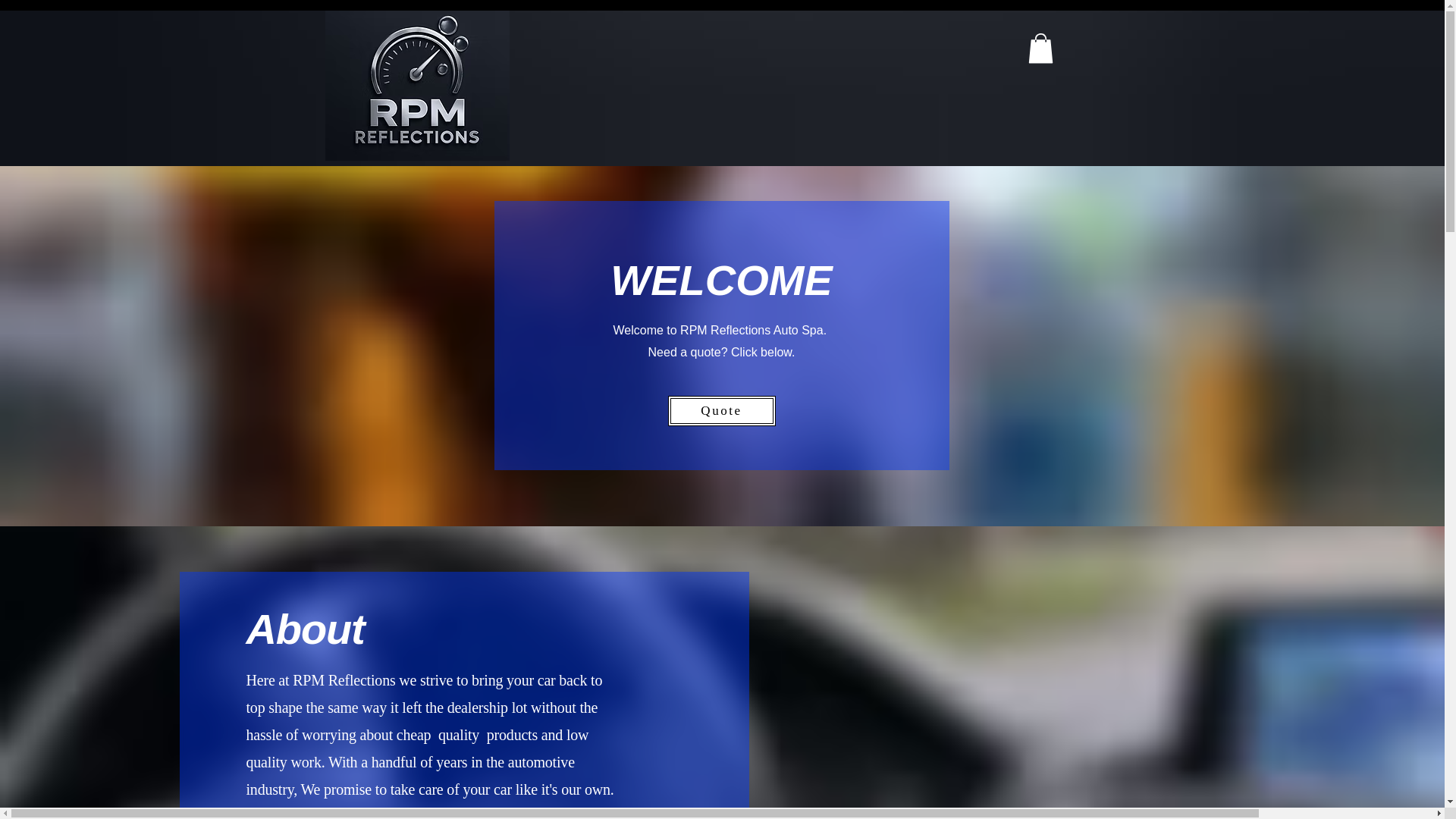 website screenshot of https://rpmreflectionsmobile.com/