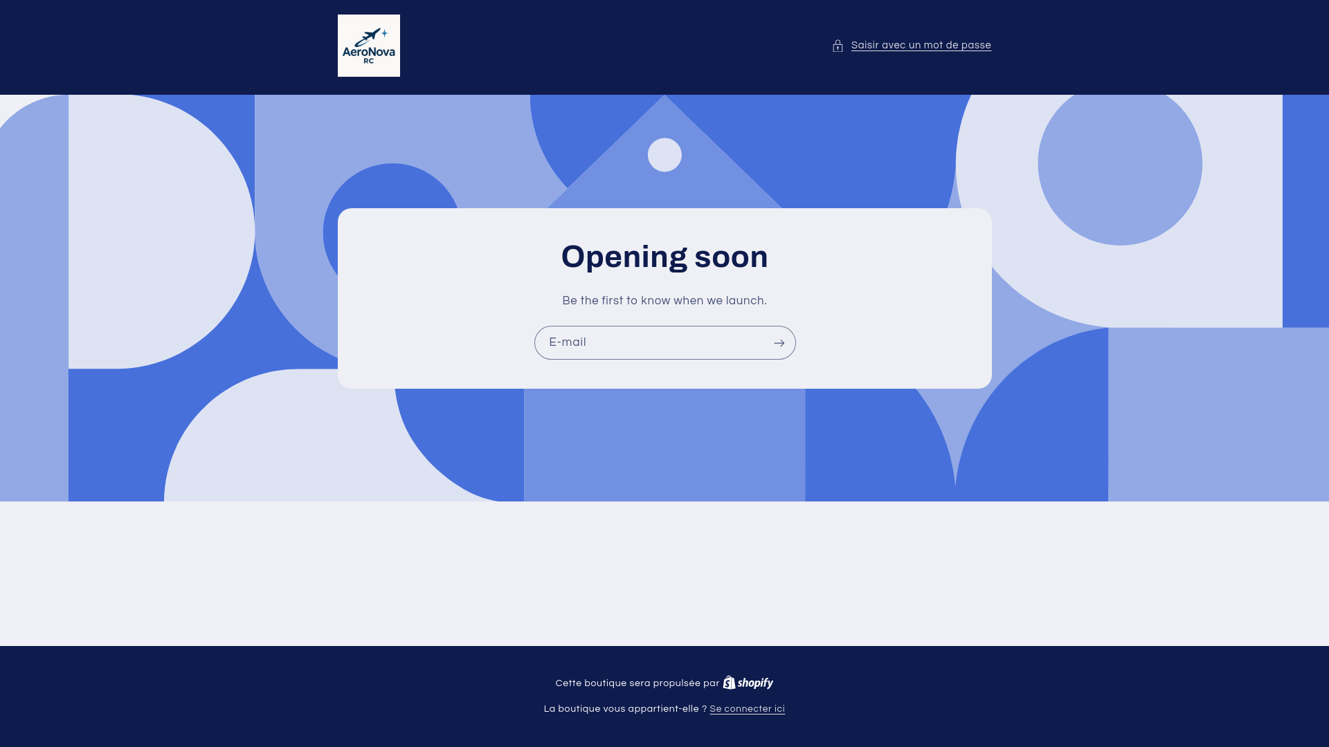 website screenshot of https://aeronovarc.com/