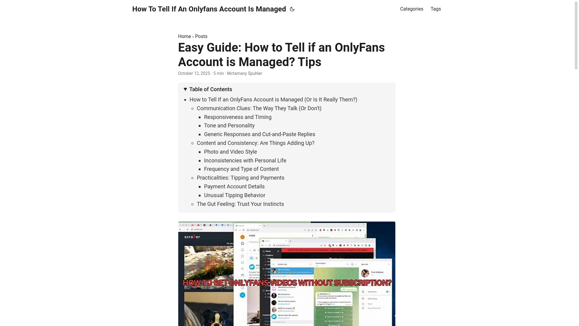 website screenshot of https://how-to-tell-if-an-onlyfans-account-is-managed.pages.dev/