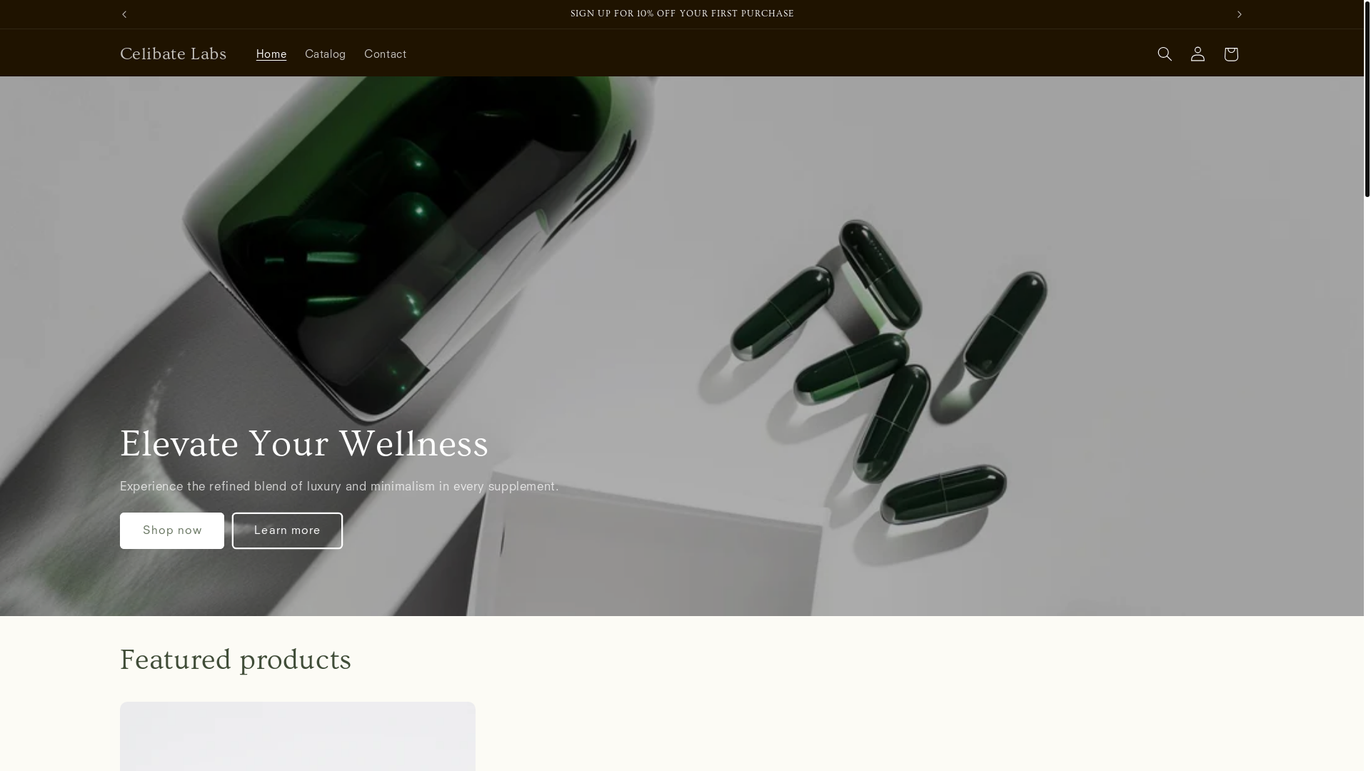 website screenshot of https://celibatelabs.com/