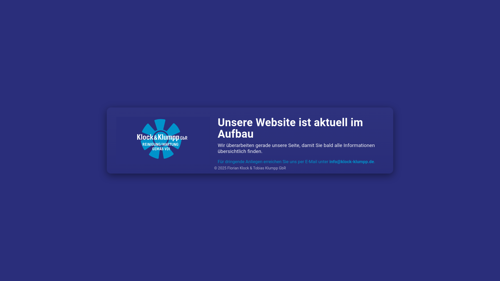 website screenshot of https://klock-klumpp.de/