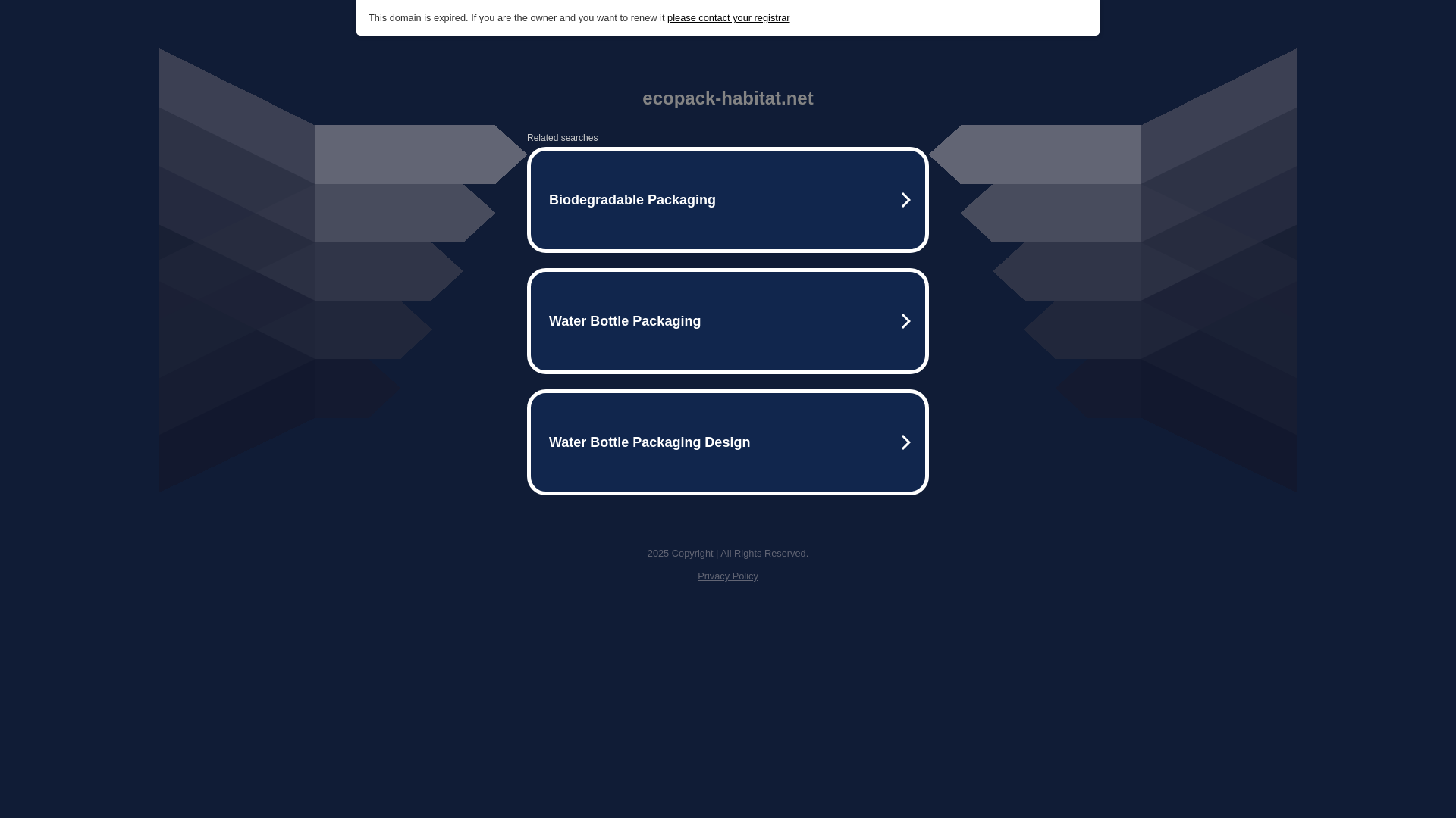 website screenshot of https://ecopack-habitat.net/