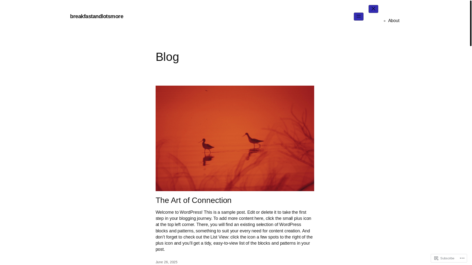 website screenshot of https://breakfastandlotsmore.com/