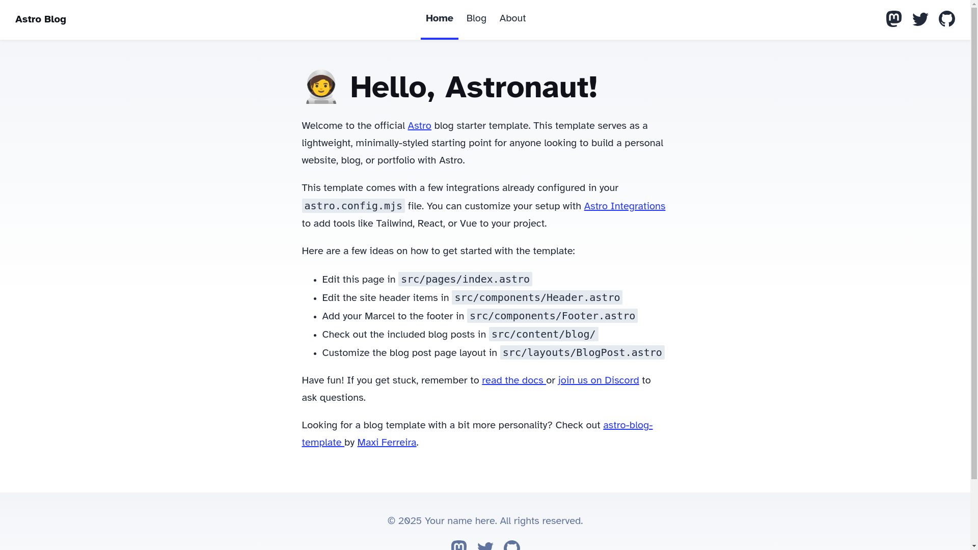 website screenshot of https://astro-blog-starter-template-25j.pages.dev/