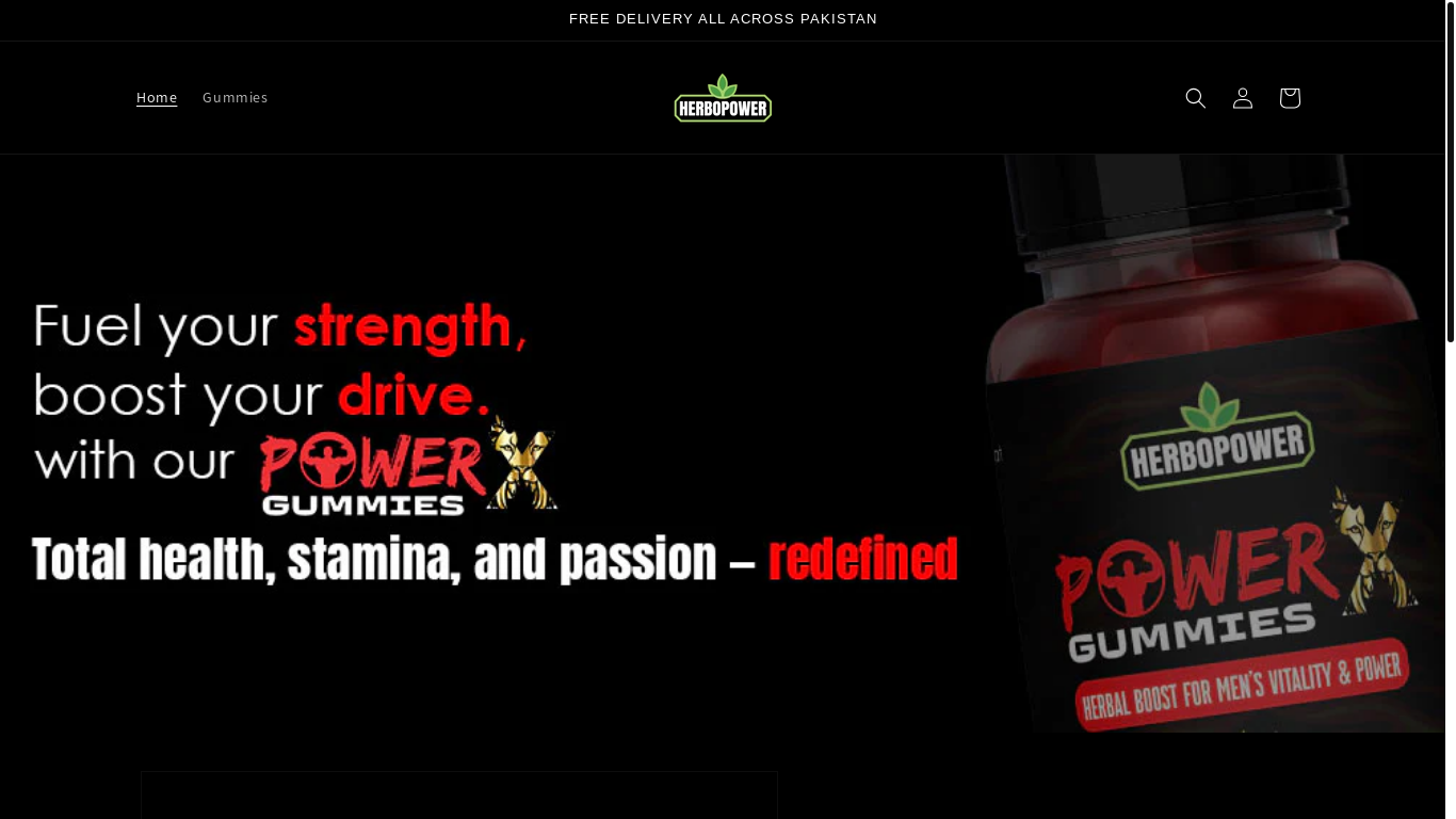 website screenshot of https://herbopower.pk/