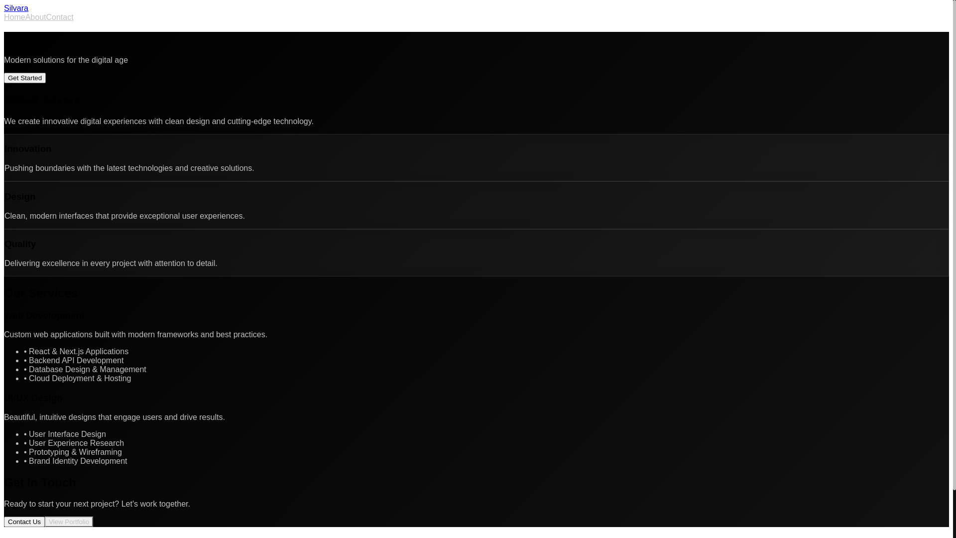 website screenshot of https://silvara.ai/