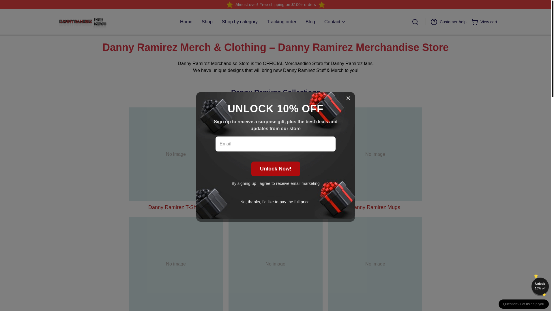 website screenshot of https://dannyramirez.shop/