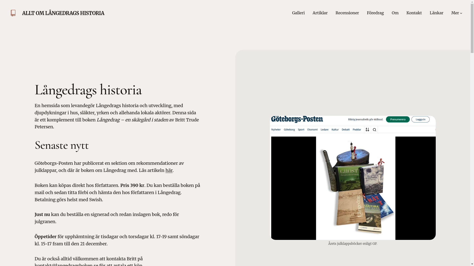 website screenshot of https://langedragsboken.se/