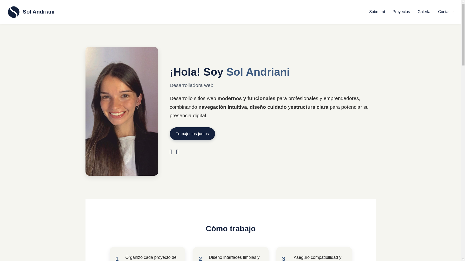 website screenshot of https://solandriani.com/