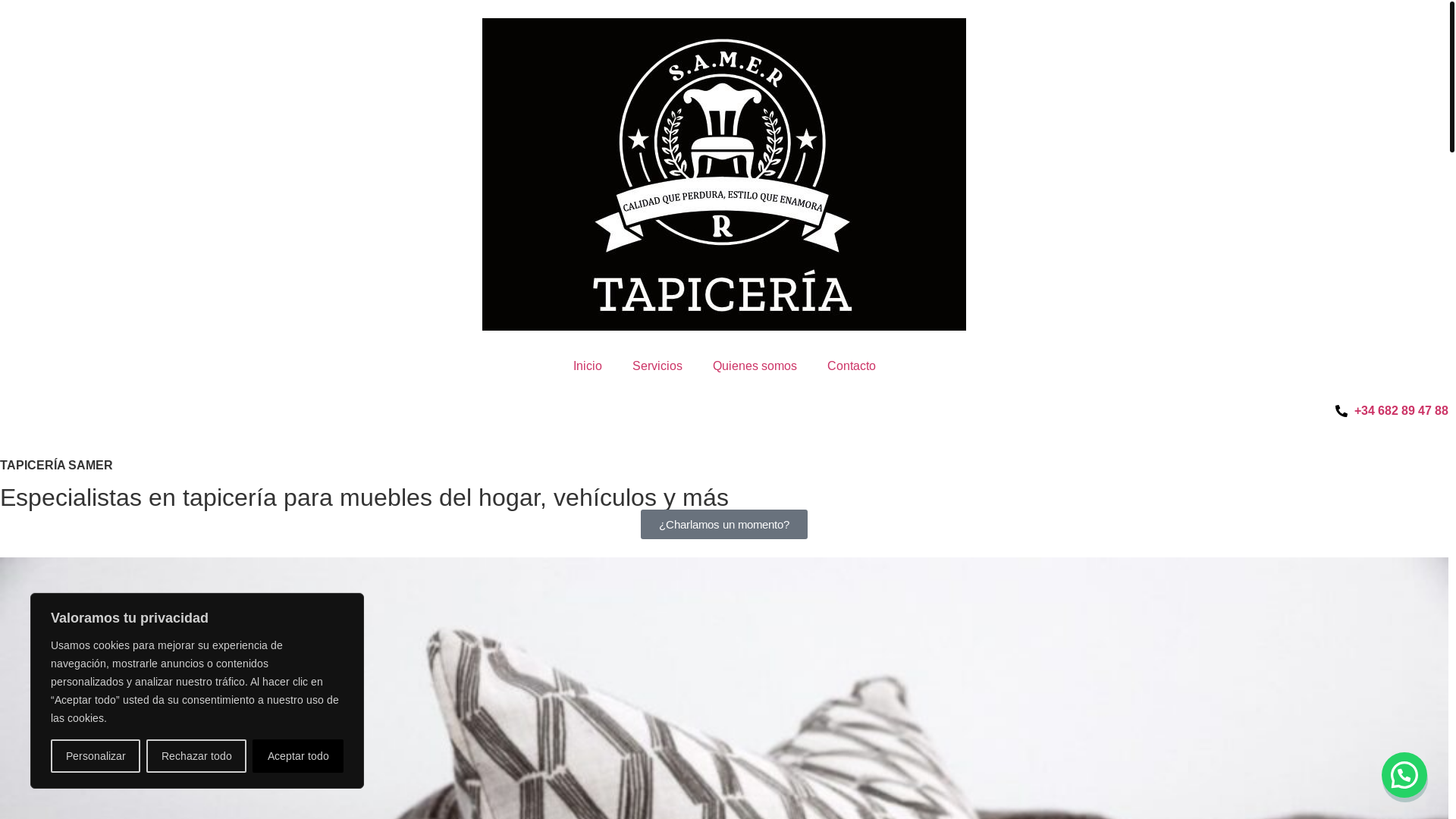 website screenshot of https://tapiceriasamer.com.es/