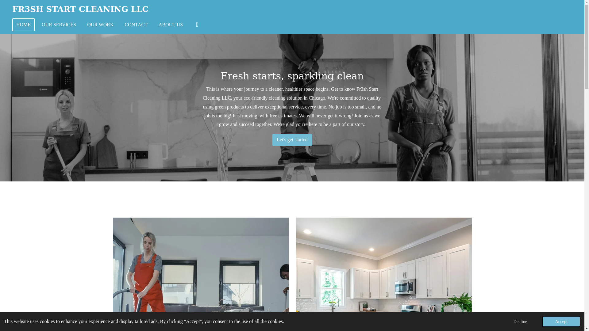 website screenshot of https://fr3shstartcleaningllc.com/