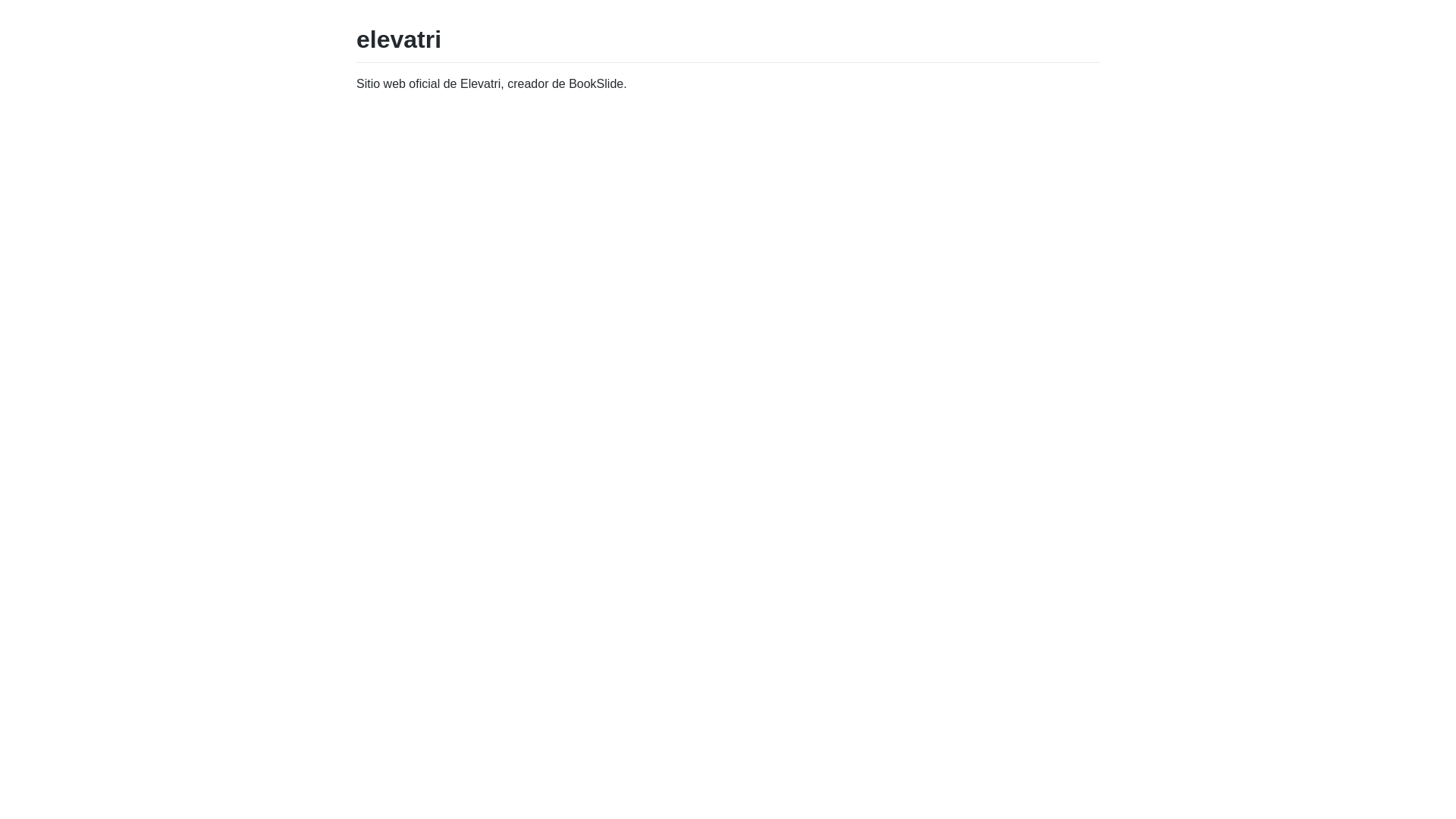 website screenshot of https://elevatri.mx/