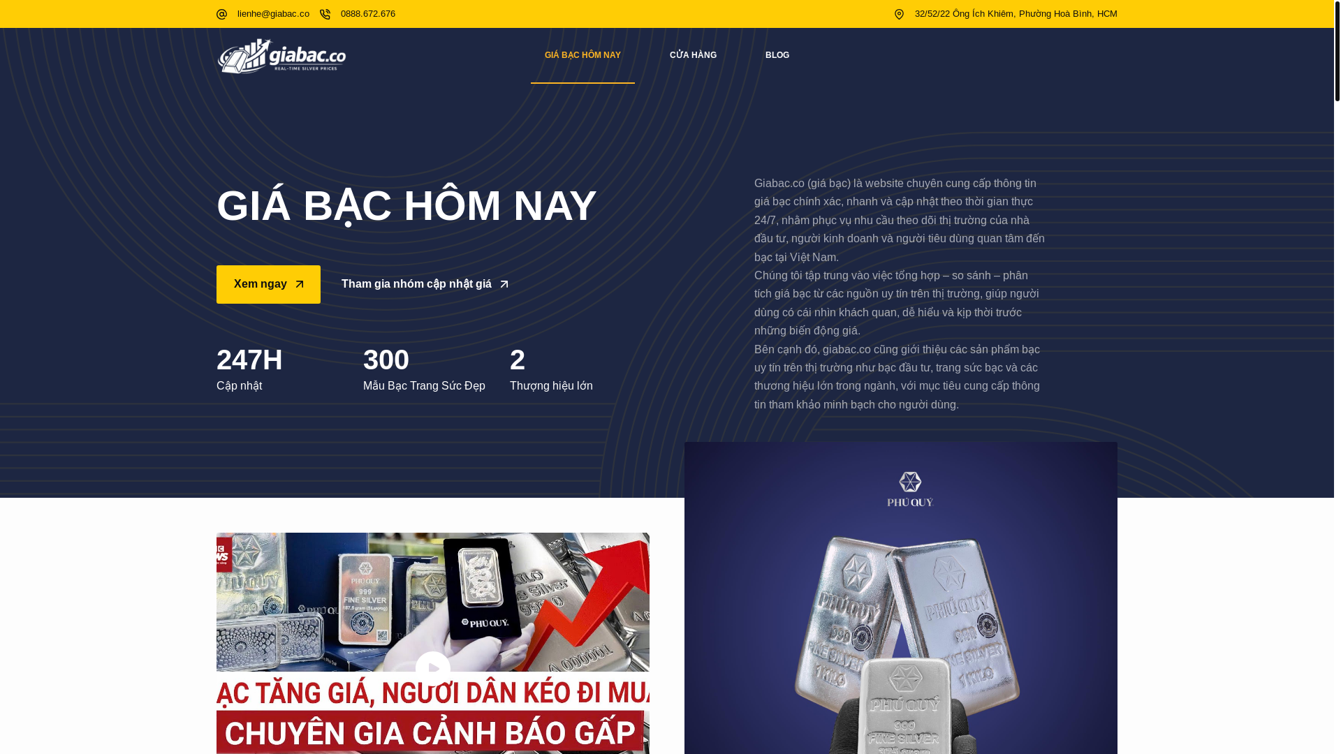 website screenshot of https://giabac.co/