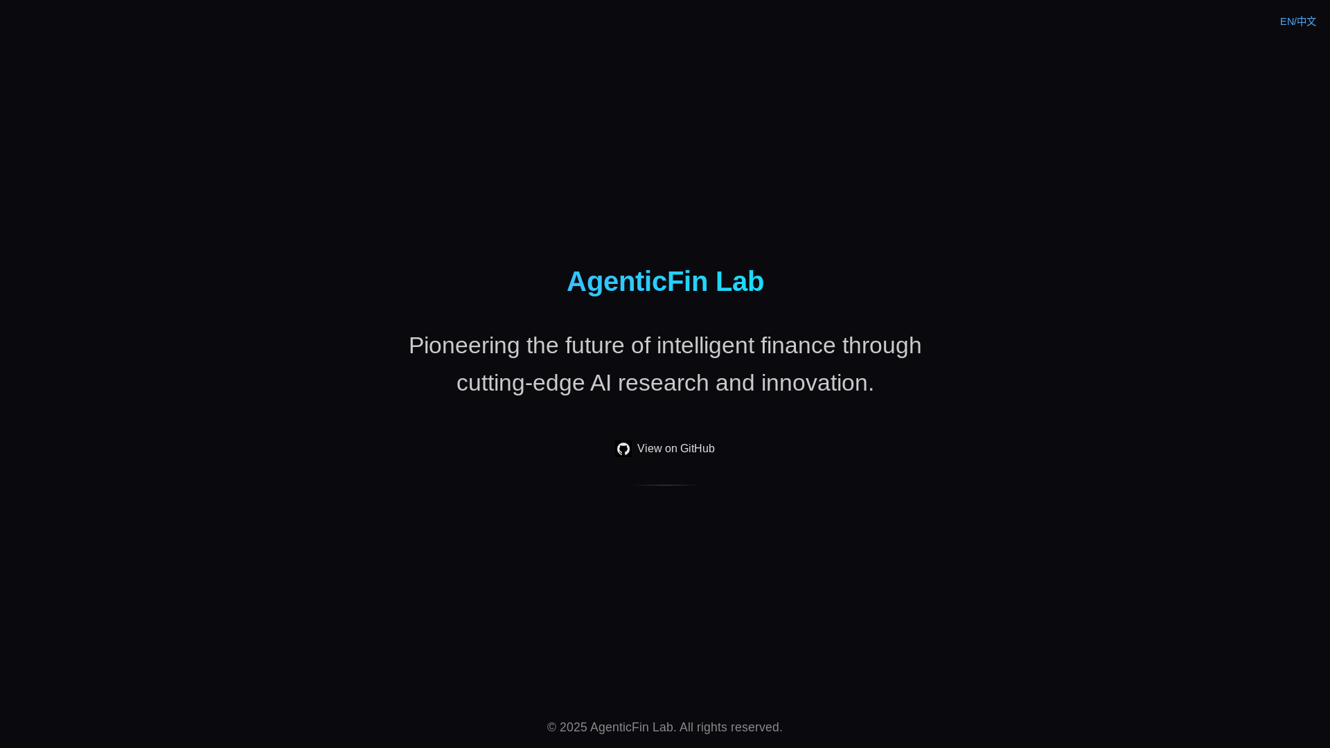 website screenshot of https://agenticfinlab.net/