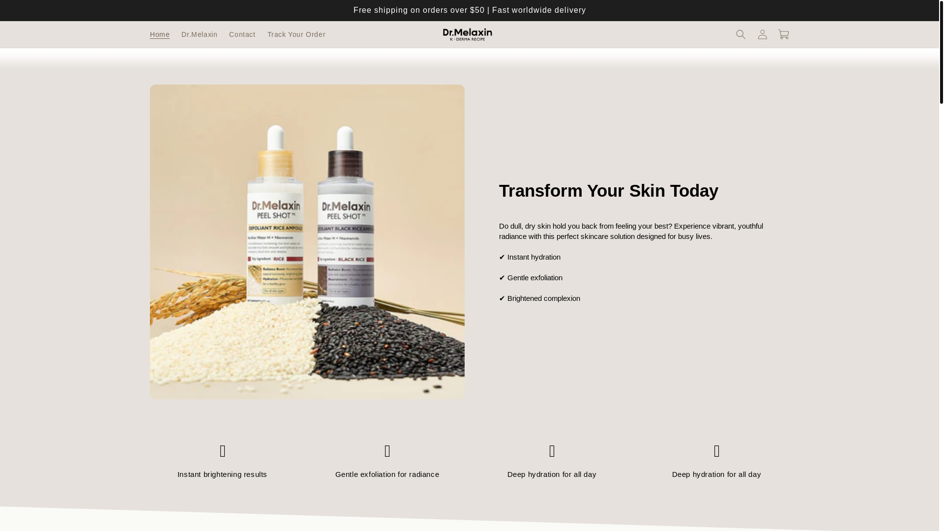 website screenshot of https://drmelaxinnn.store/