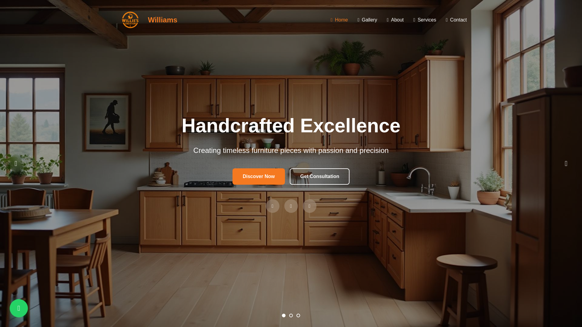 website screenshot of https://williescreation.com/