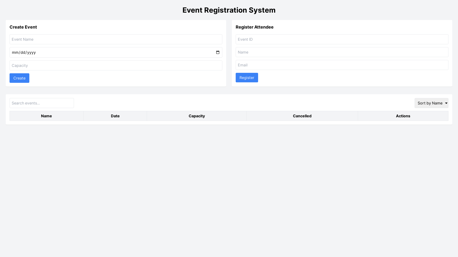 website screenshot of https://event-registration-frontend.pages.dev/
