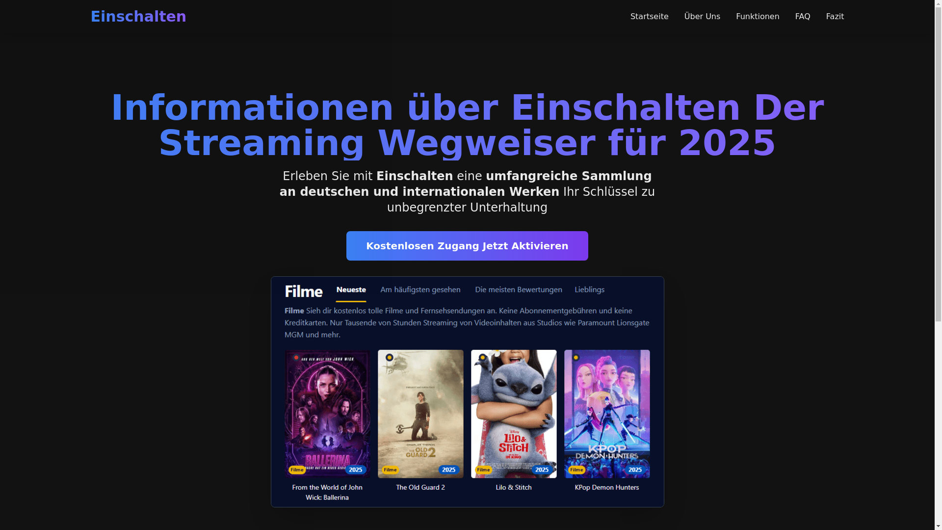 website screenshot of https://einschalten-c5n6.pages.dev/