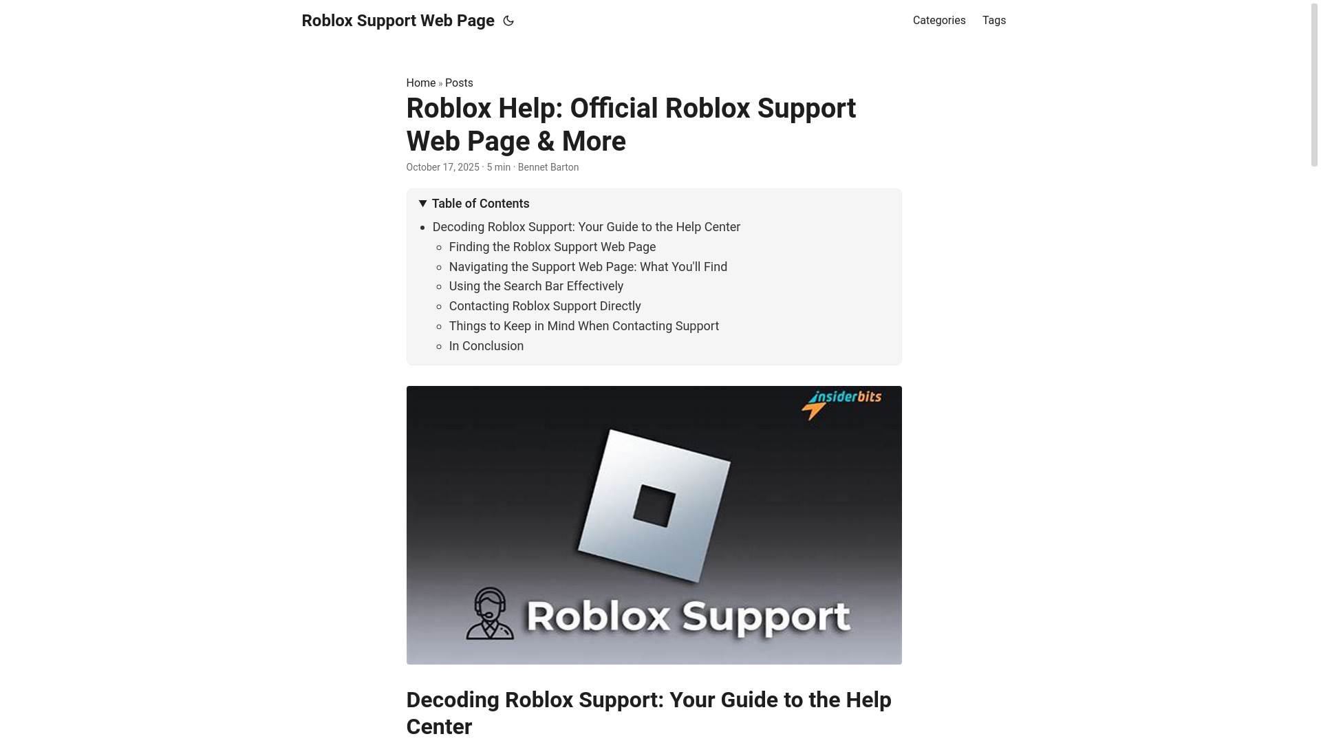 website screenshot of https://roblox-support-web-page.pages.dev/