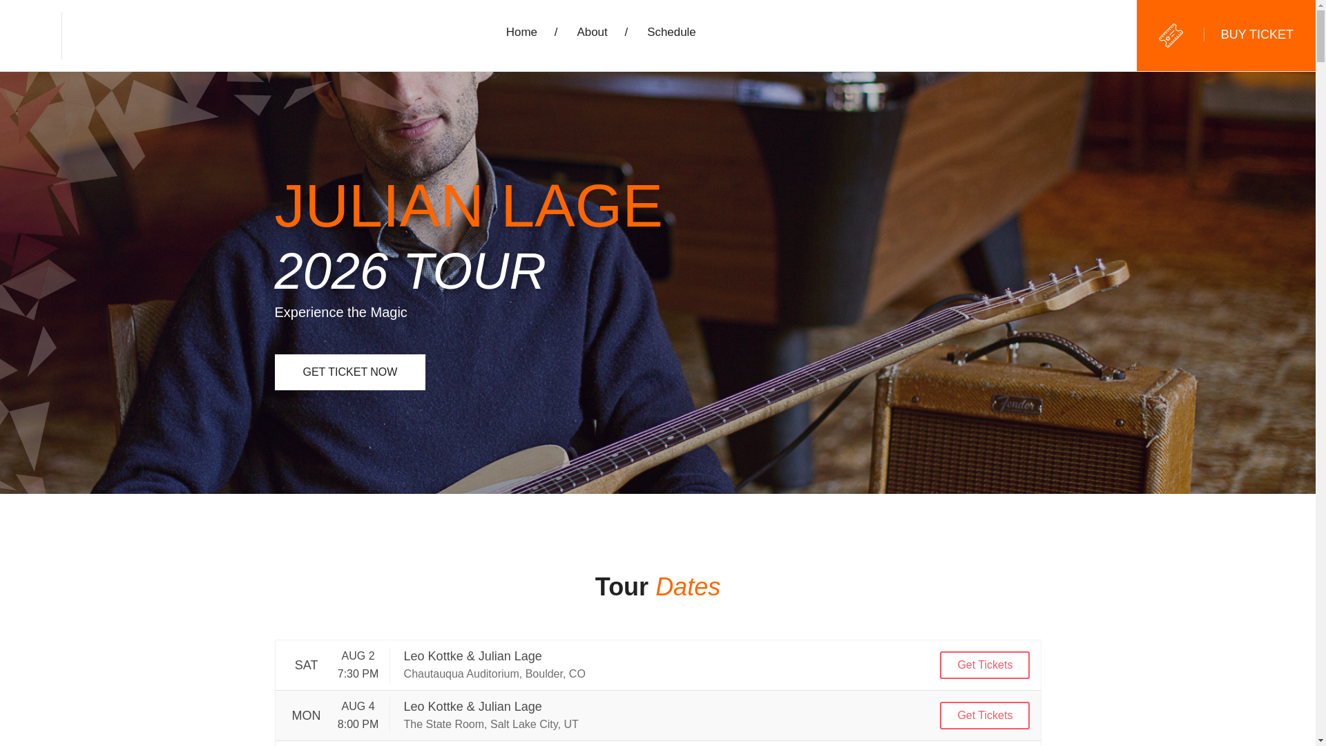 website screenshot of https://julianlagetour.us/