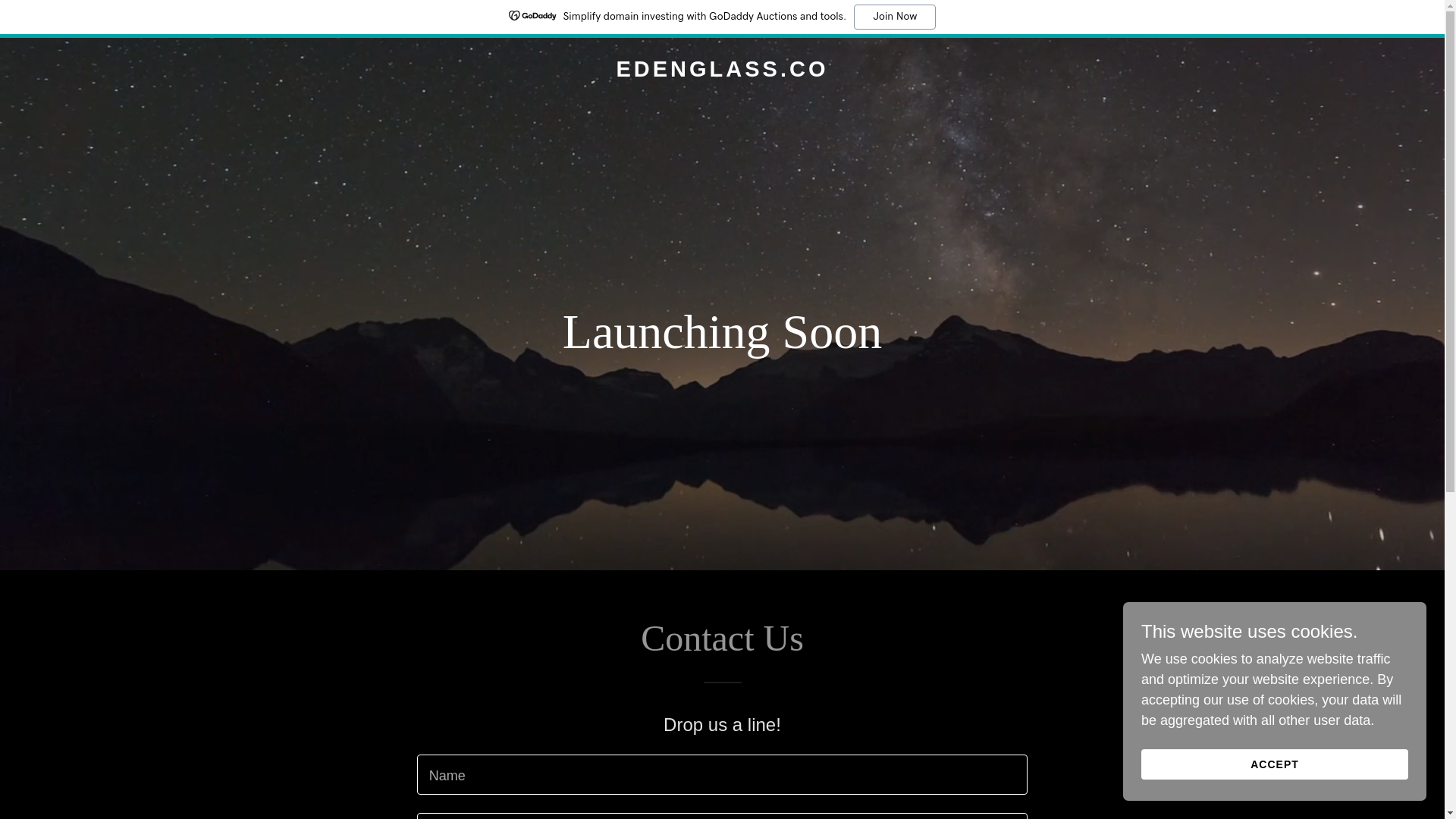 website screenshot of https://edenglass.co/
