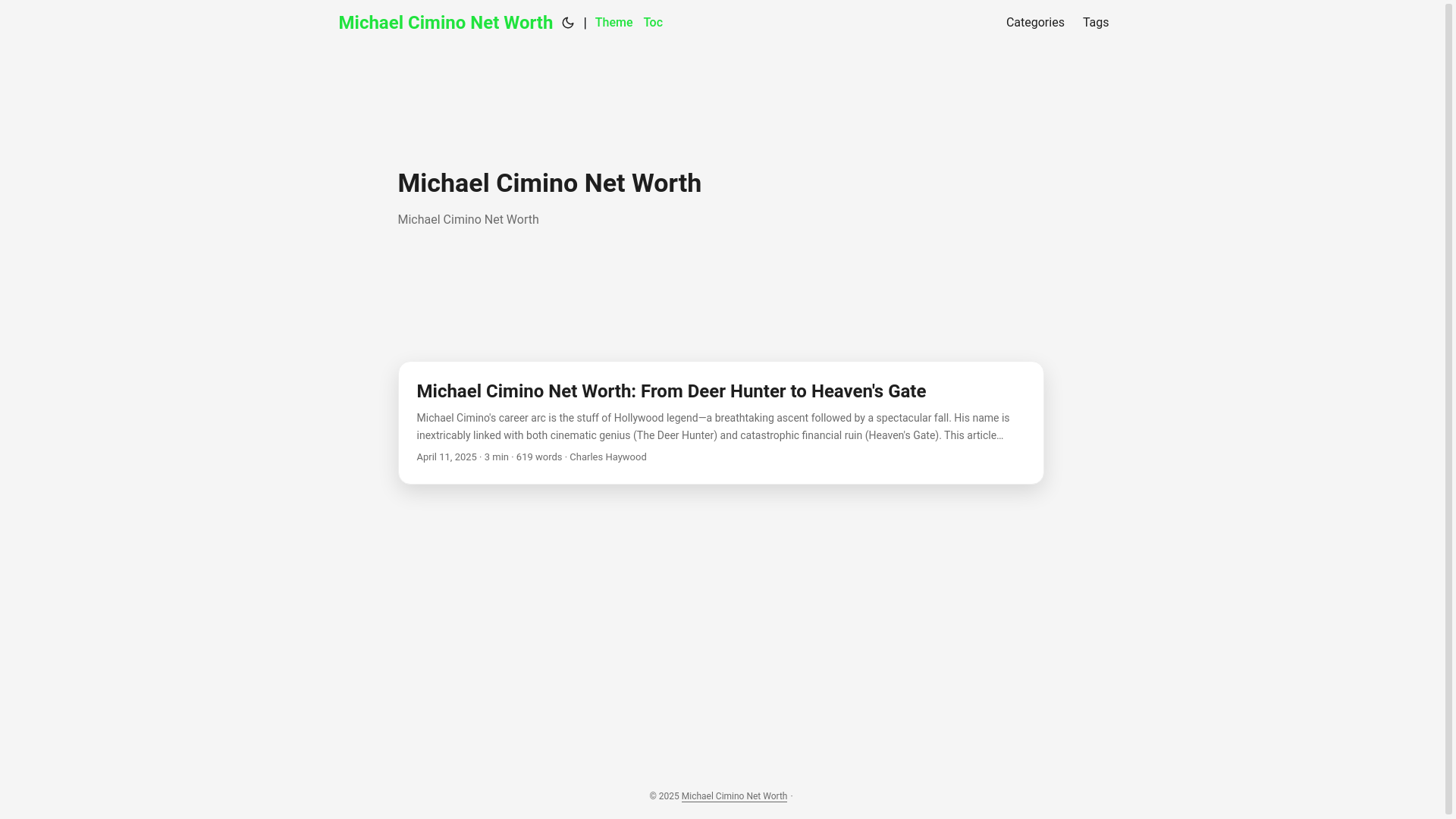 website screenshot of https://michael-cimino-net-worth.pages.dev/