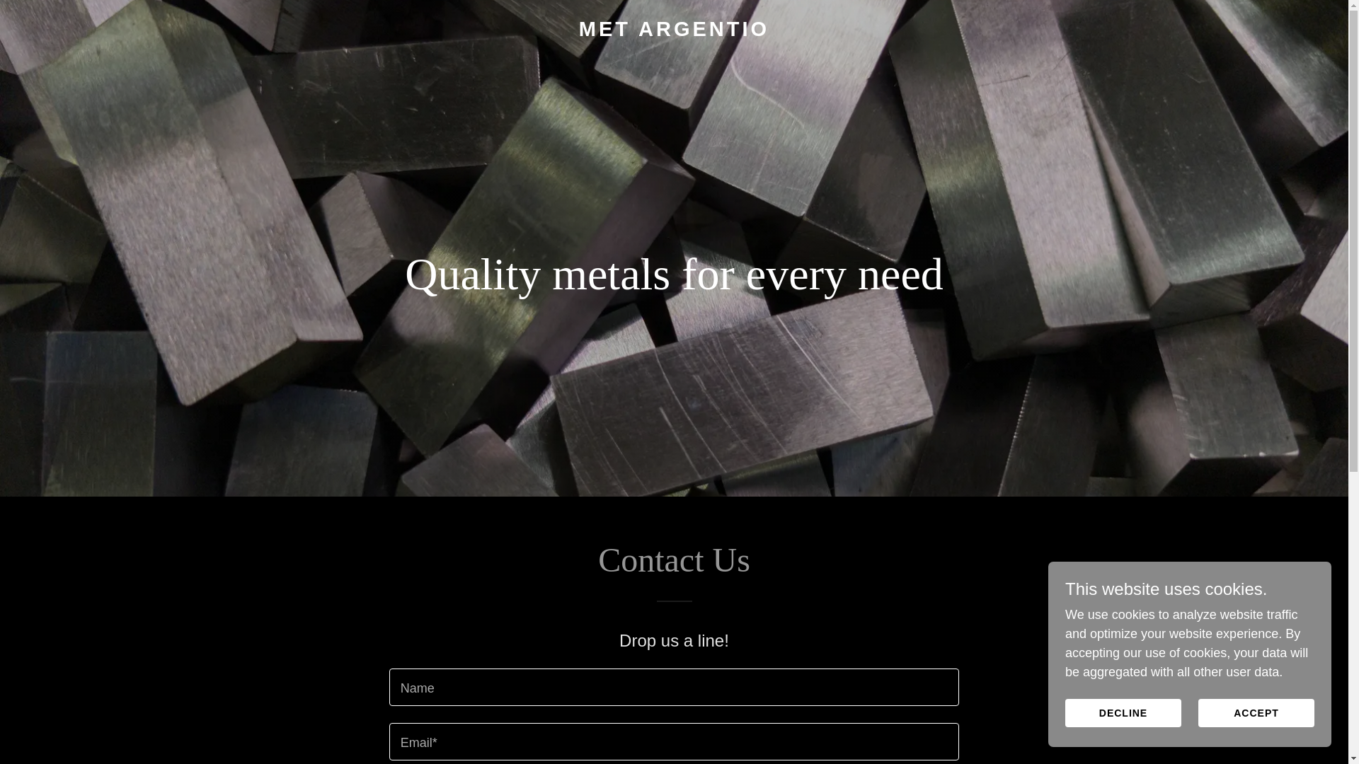 website screenshot of https://metargentio.com/