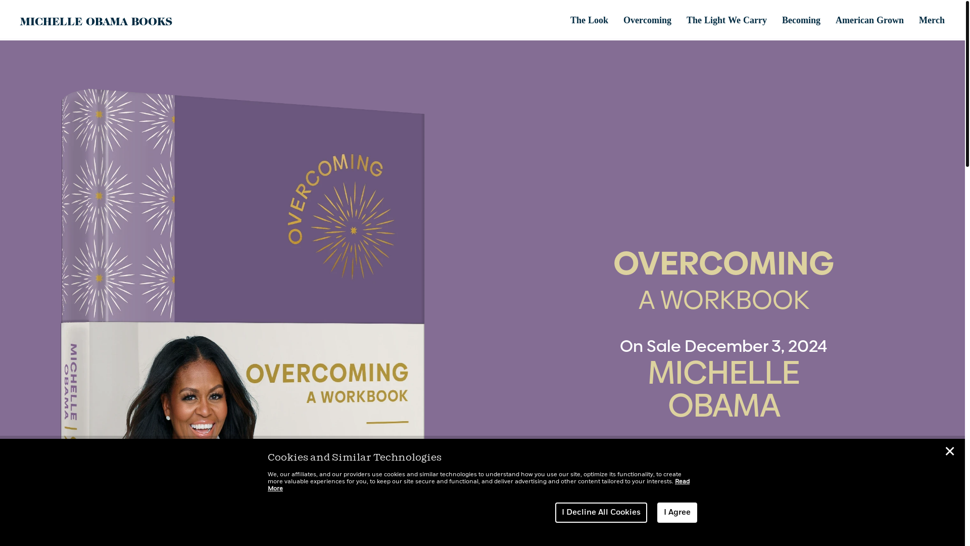 website screenshot of https://obamaovercoming.net/