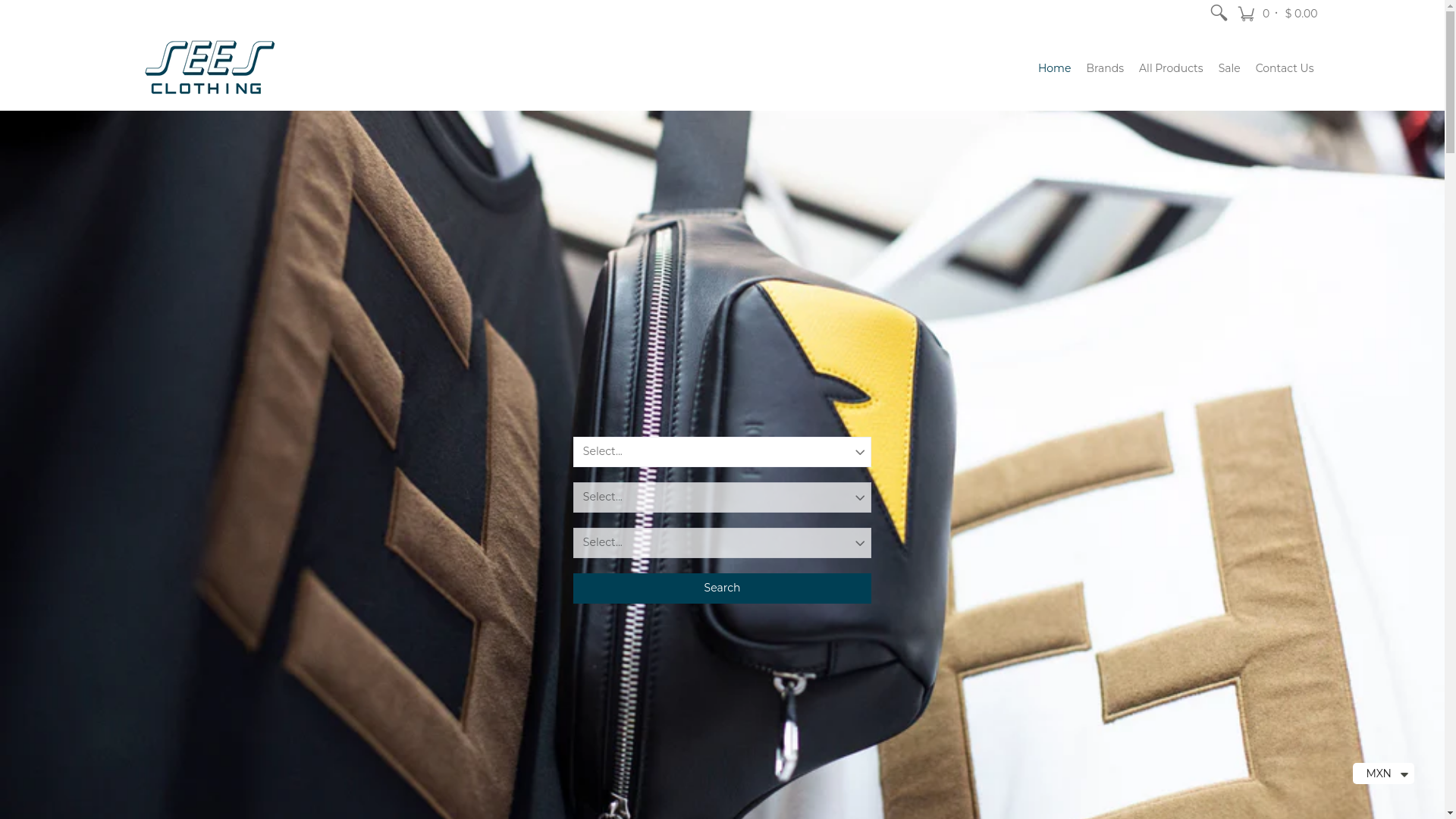 website screenshot of https://seesclothing.net/